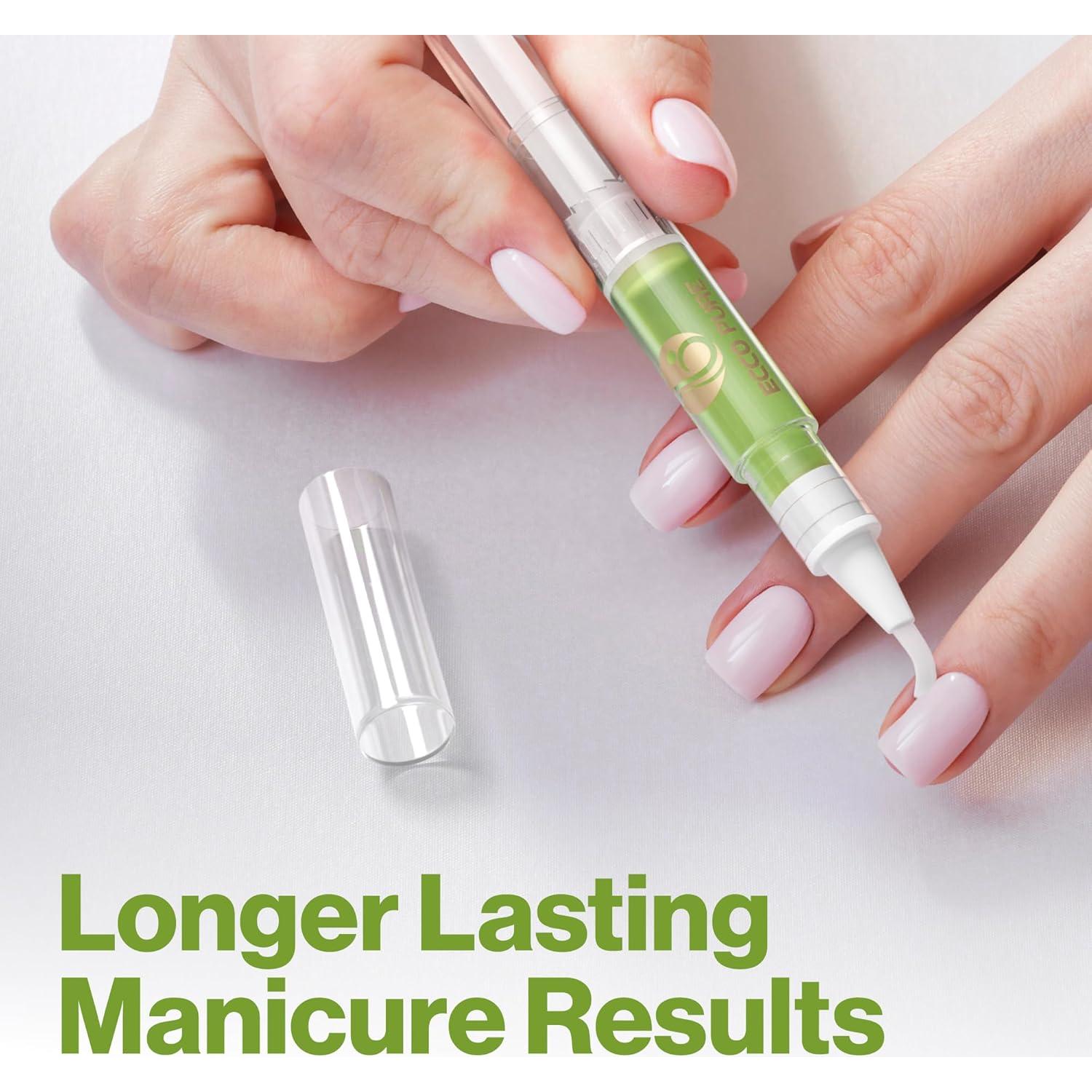 Nail Art Cuticle Protector Pen - Tool for Nail Art and Growth - Manicure & Pedicure Treatment for Brittle Breaking Fingernails (Green Pear & Citrus - 1 Pack)