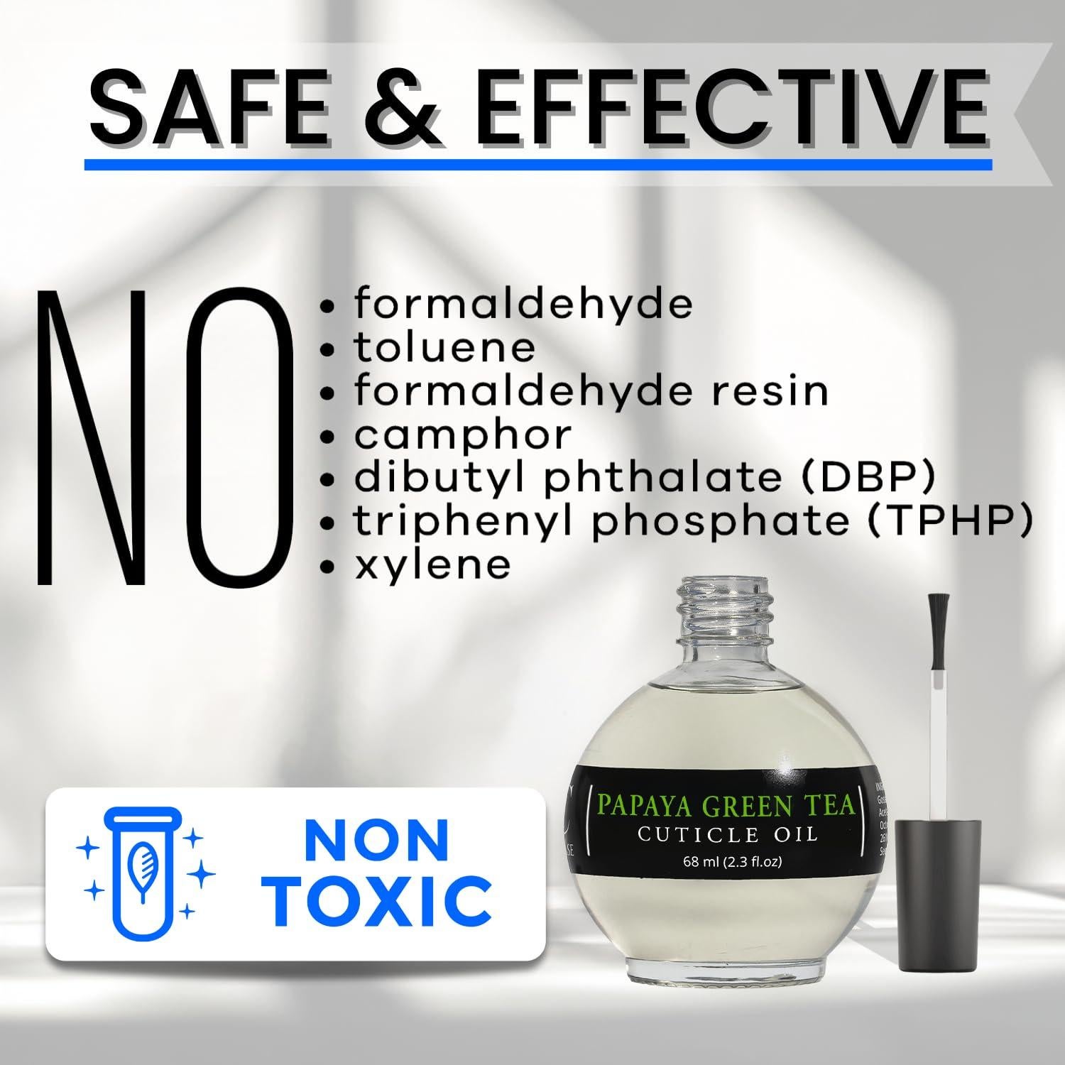 Aceite Hidratante para Cutículas y Uñas Ellie Chase 68 ml - Papaya y Té Verde