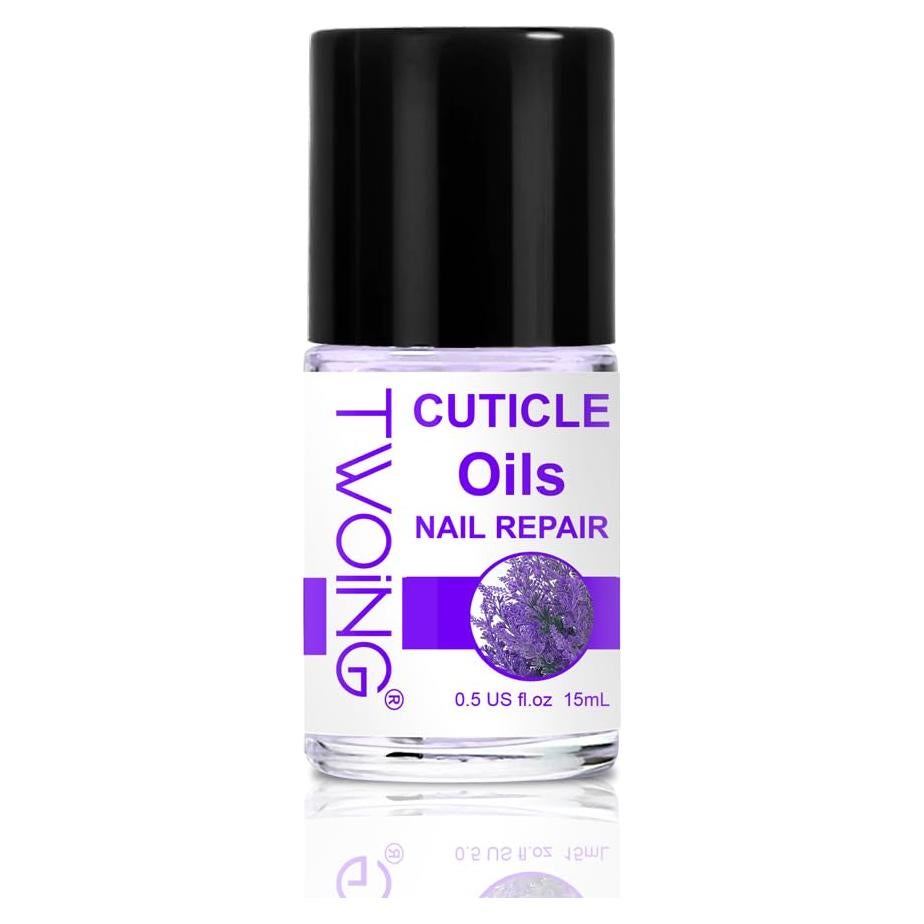 0.5FL.OZ Cuticle Oil, Vitamin E Nail Cuticle Oil for Repairs Cuticles Overnight Moisturizes and Strengthens Nails Cuticles (15ml, Lavender)