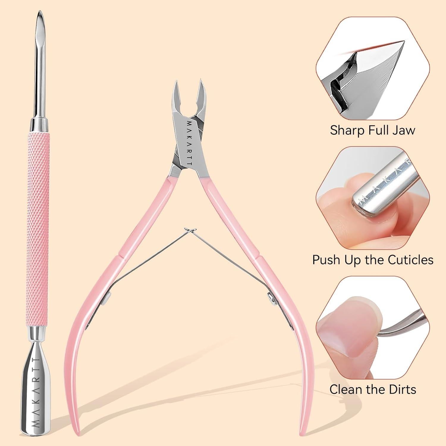 Kit de Cuidado de Uñas Makartt - Removedor de Cutículas 120ml