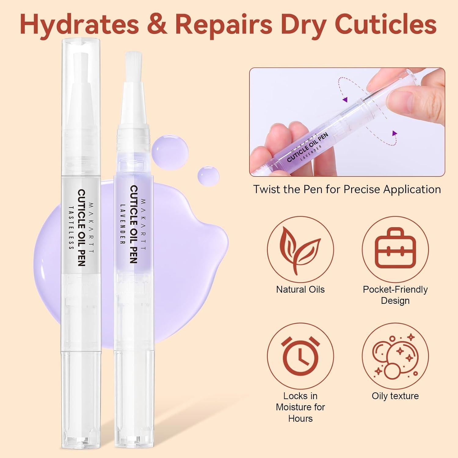 Kit de Cuidado de Uñas Makartt - Removedor de Cutículas 120ml