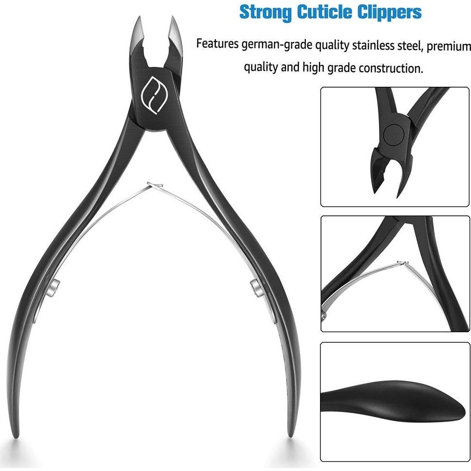 Cortadores de Cutículas FERYES Acero Inoxidable Negro 11cm