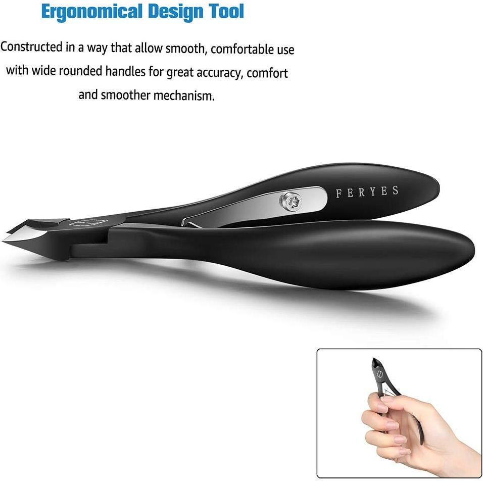 Cortadores de Cutículas FERYES Acero Inoxidable Negro 11cm