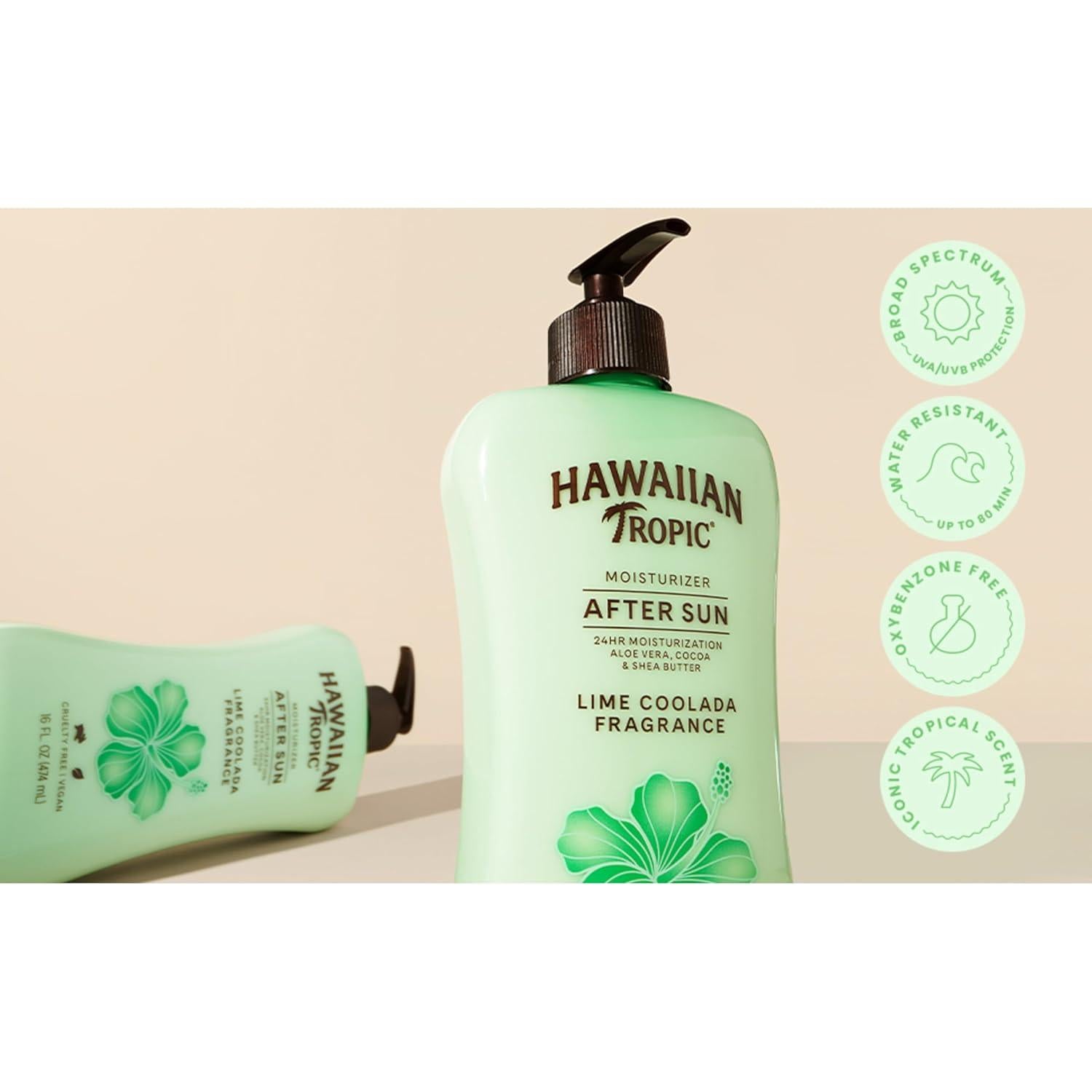 Loción After Sun Hawaiian Tropic Lime Coolada 907g Doble