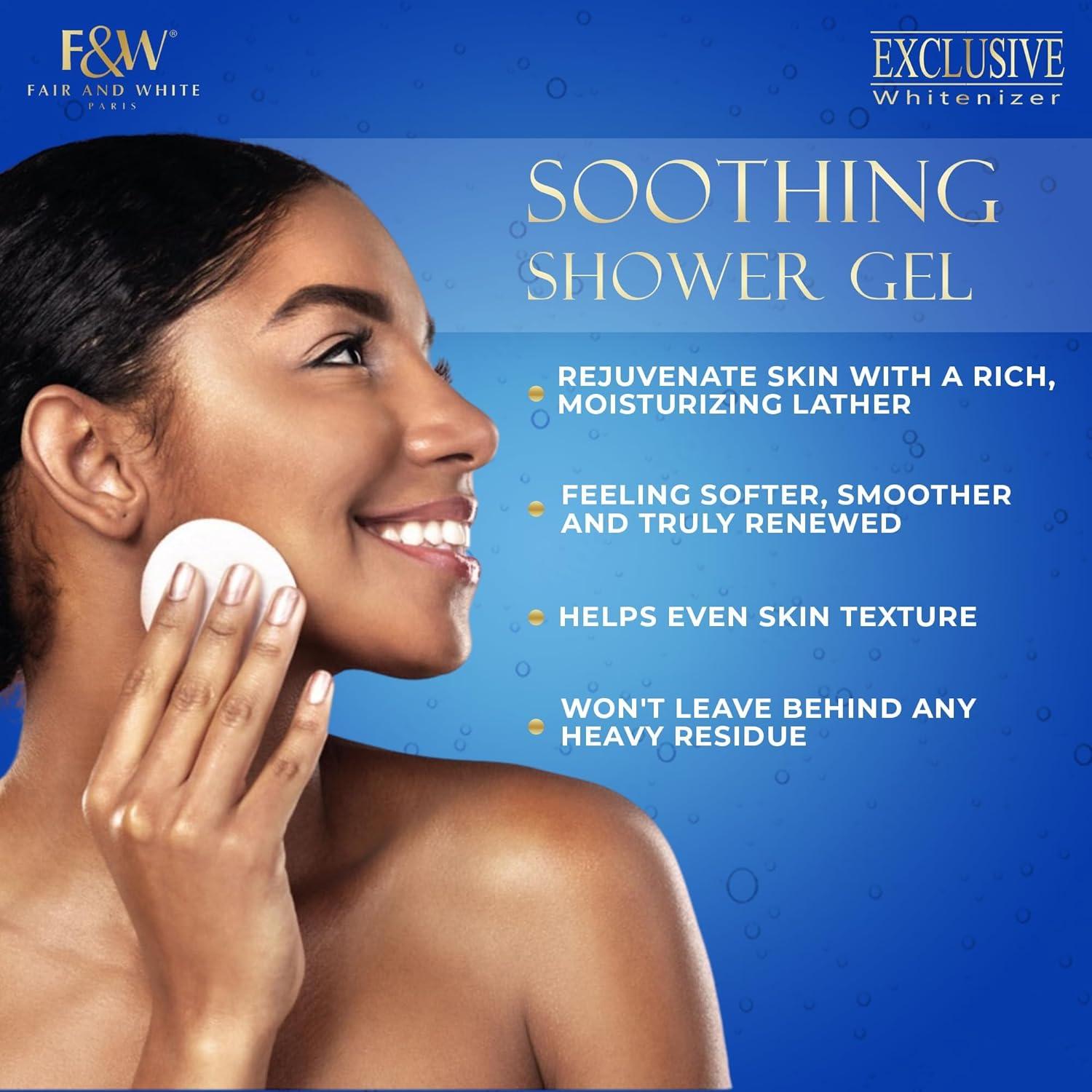 Gel de Ducha Aclarador FAIR & WHITE 1000ml - Extractos de Melón y Granada