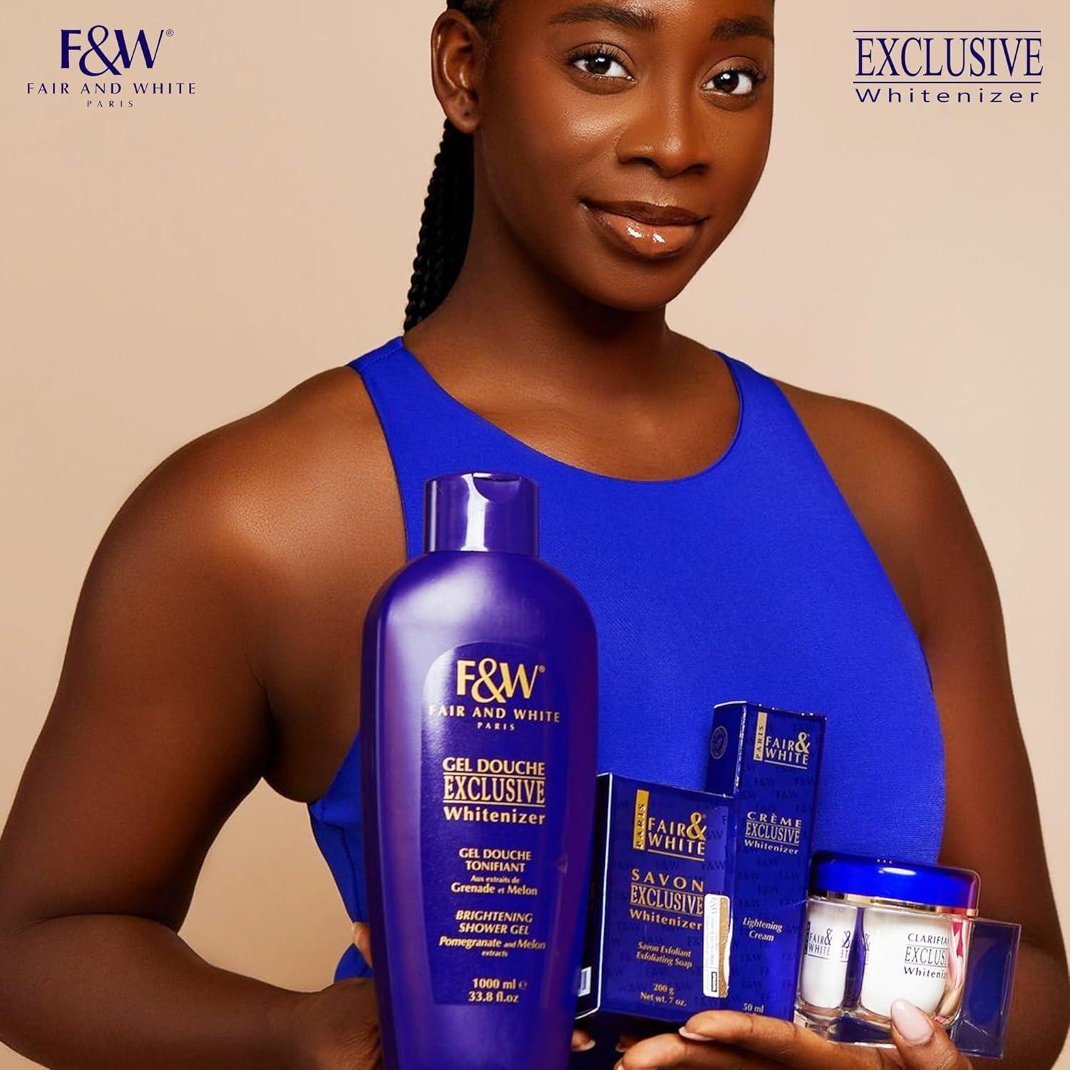 Gel de Ducha Aclarador FAIR & WHITE 1000ml - Extractos de Melón y Granada