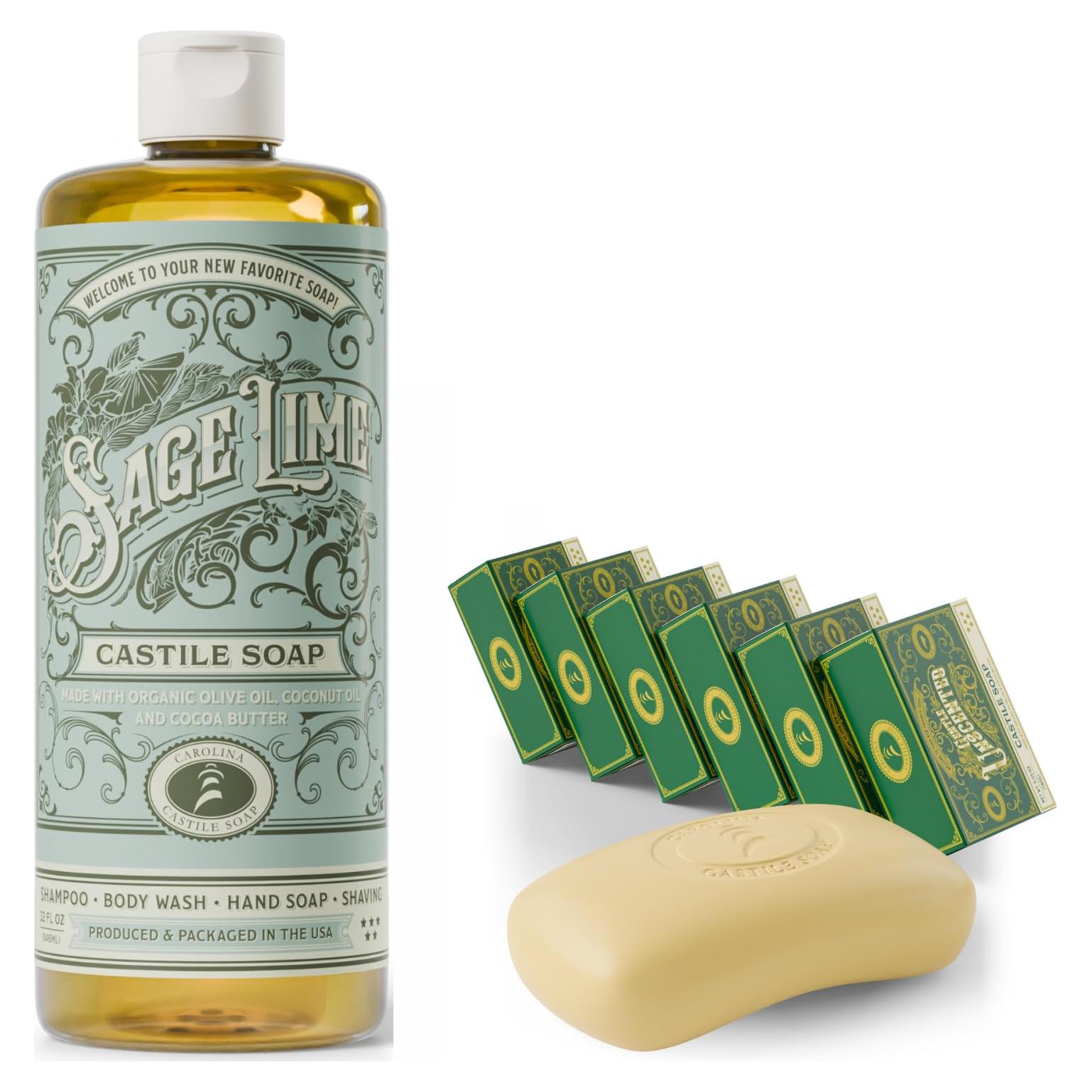 Jabón Líquido Orgánico de Castile Salvia Lima 500ml - Suave