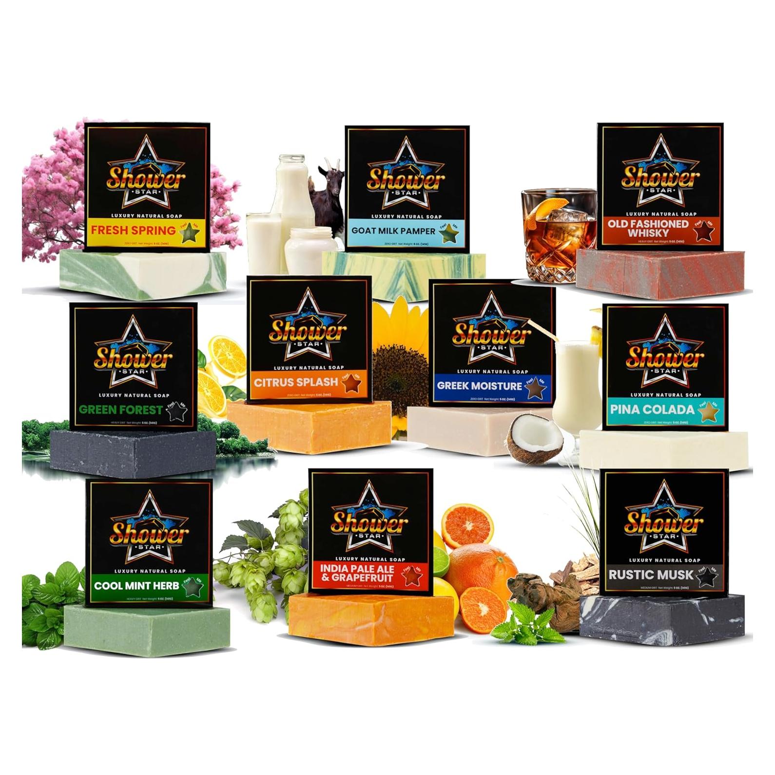Jabón de Barra para Ducha Shower Star 10 Paquetes 5 Oz