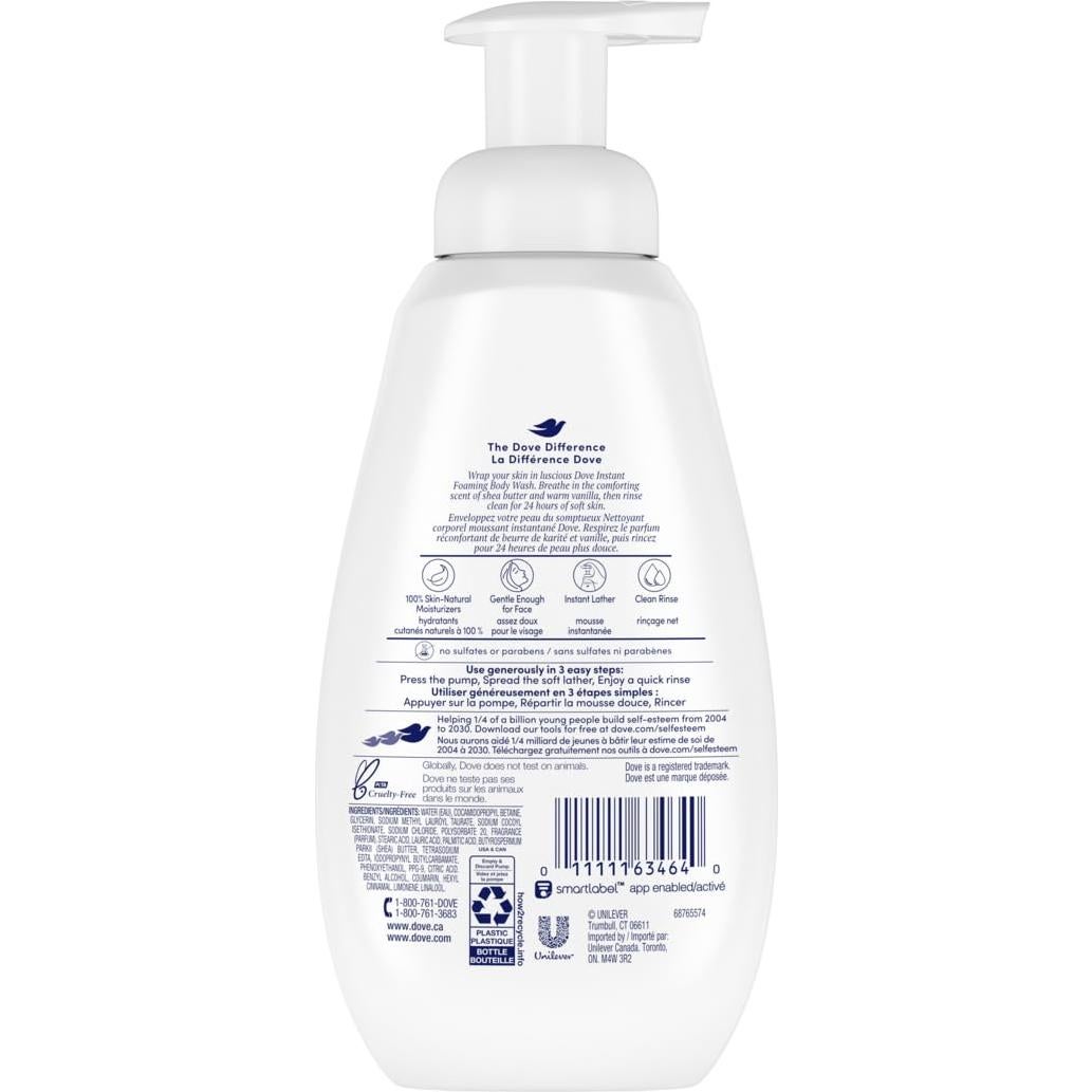 Jabón Corporal Espumoso Dove Manteca de Karité 4x382.7ml