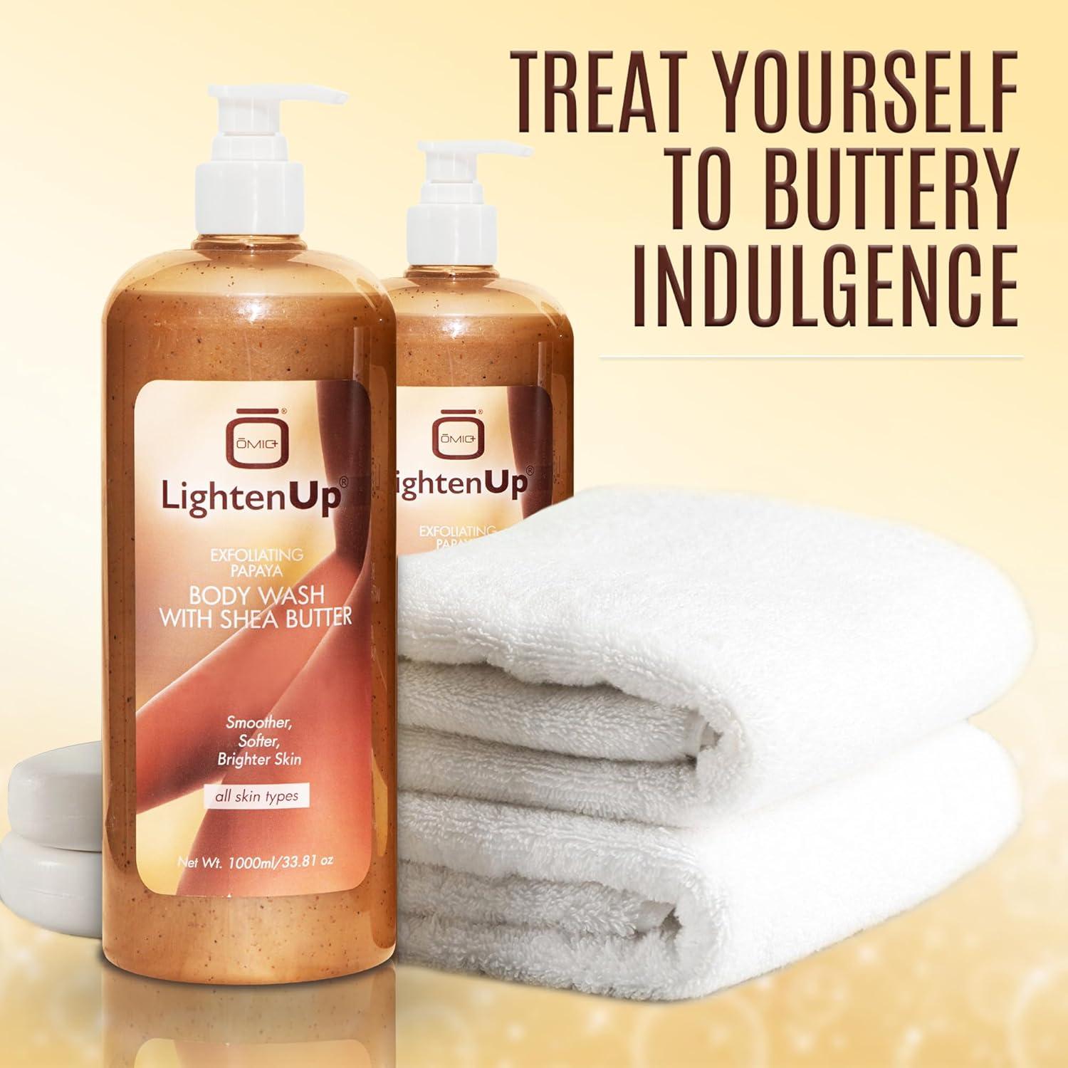 Gel de Ducha Exfoliante OMIC Lighten-Up 1000 ml con Manteca de Karité