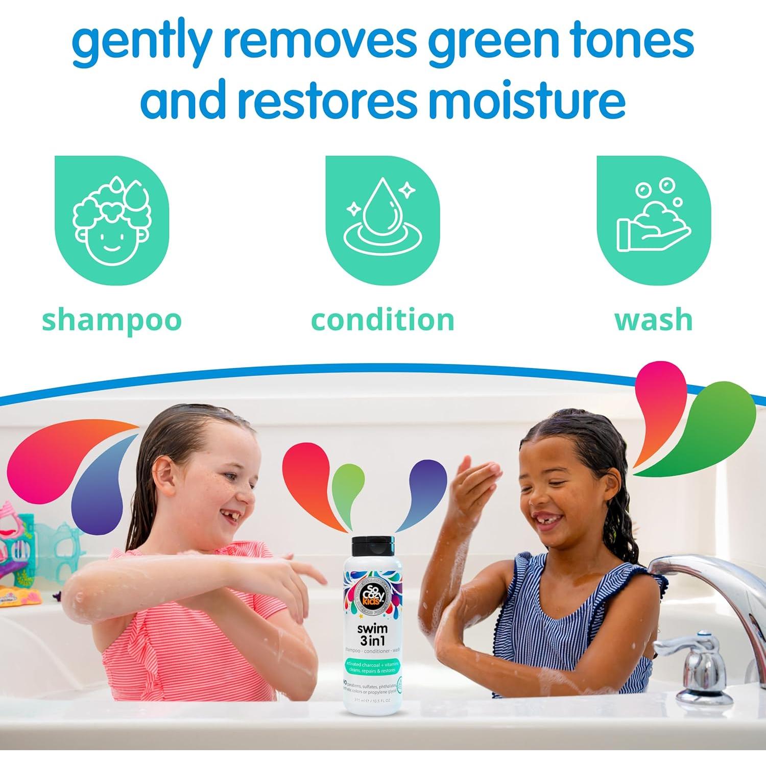 SoCozy Kids Swim 3-en-1 Champú y Acondicionador 310 ml