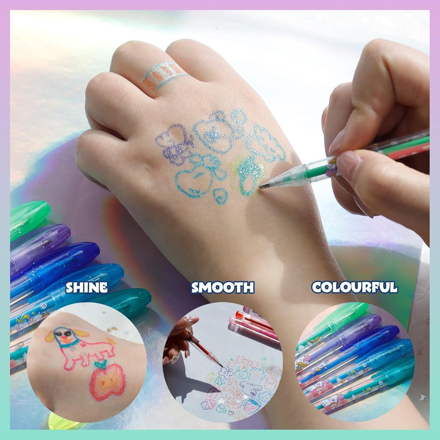 Conjunto 16 bolígrafos purpurina Townley Girl Unicornio