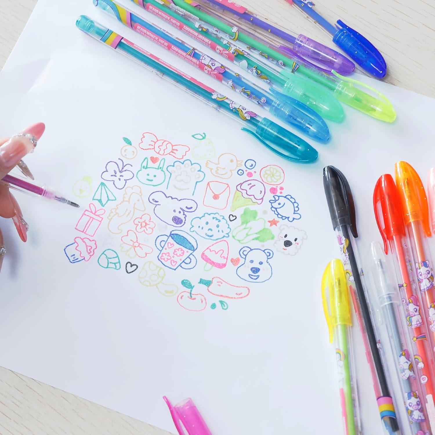 Conjunto 16 bolígrafos purpurina Townley Girl Unicornio