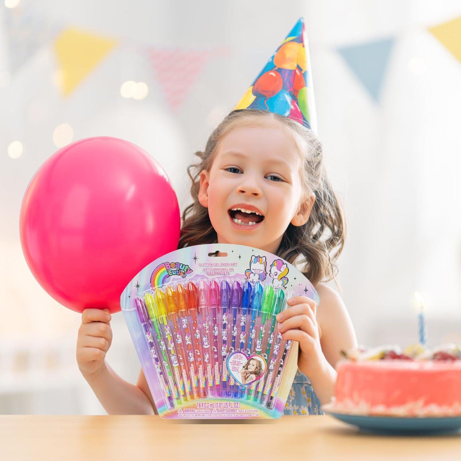 Conjunto 16 bolígrafos purpurina Townley Girl Unicornio