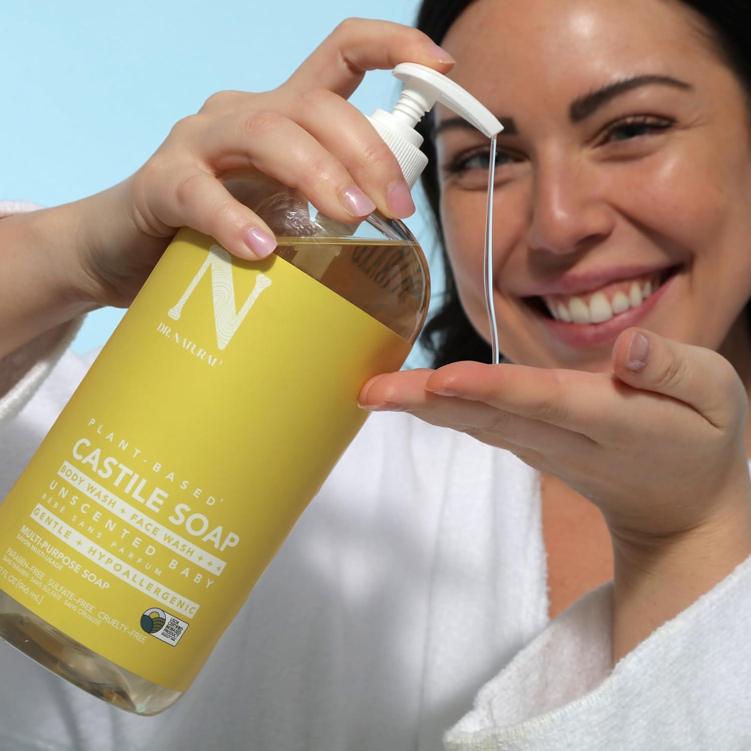 Jabón Líquido de Castilla Dr. Natural 0.95L Sin Fragancia