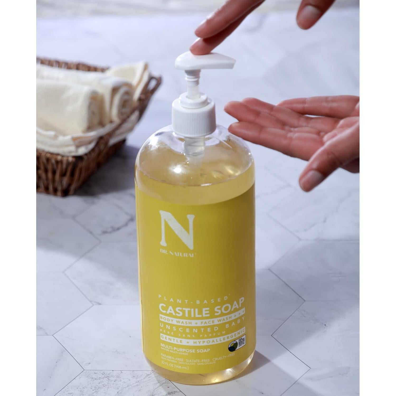 Jabón Líquido de Castilla Dr. Natural 0.95L Sin Fragancia