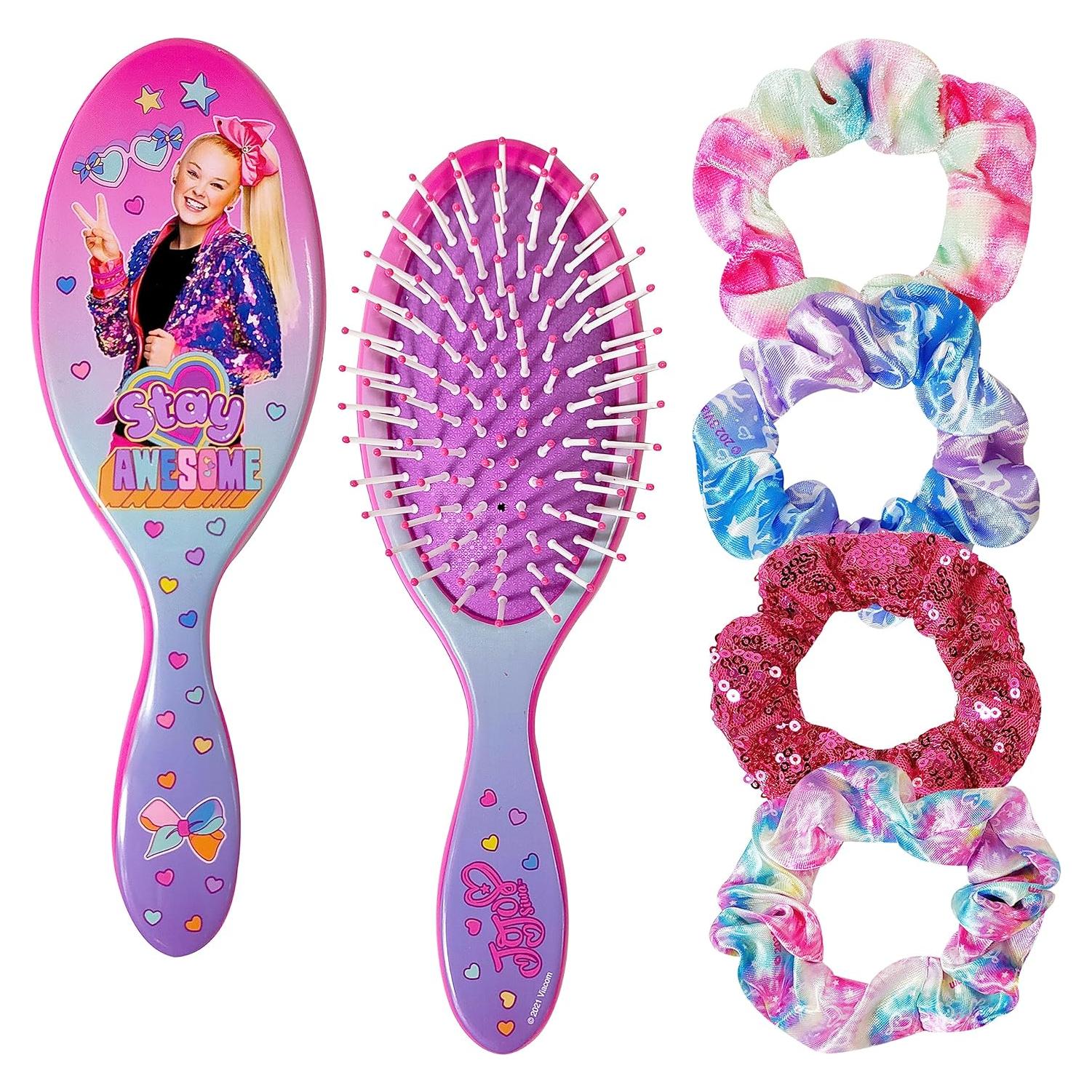 Cepillo para el Cabello LUV HER Jojo Siwa + 4 Scrunchies