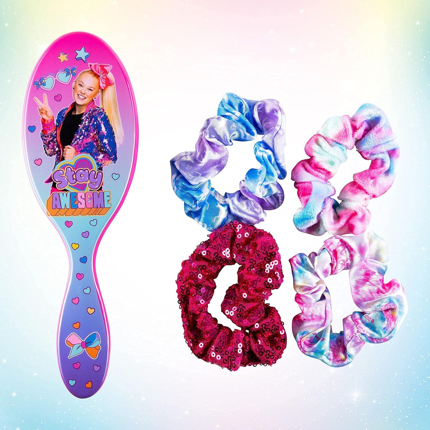 Cepillo para el Cabello LUV HER Jojo Siwa + 4 Scrunchies