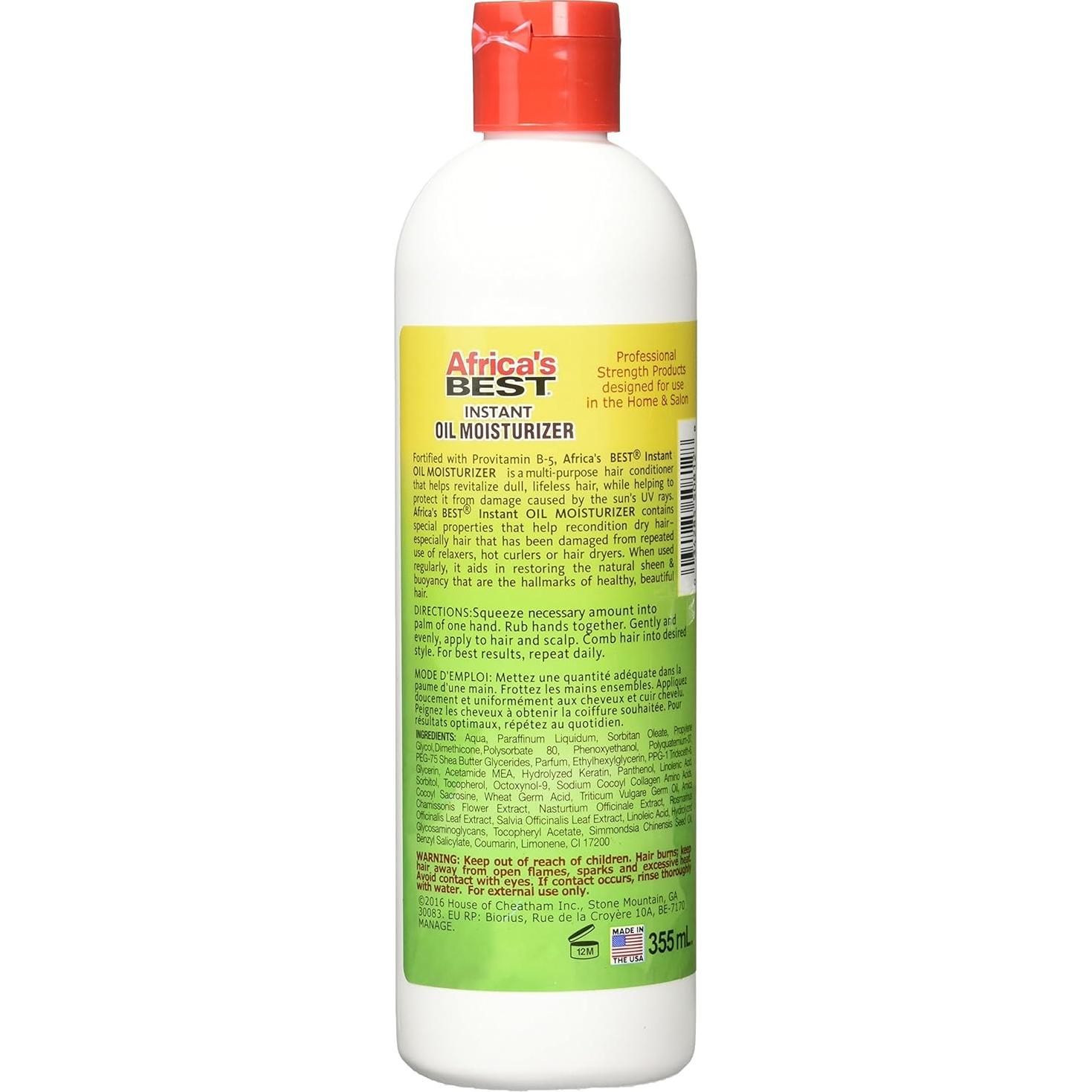 Hidratante Instantáneo de Aceite Africa's Best 340g Verde