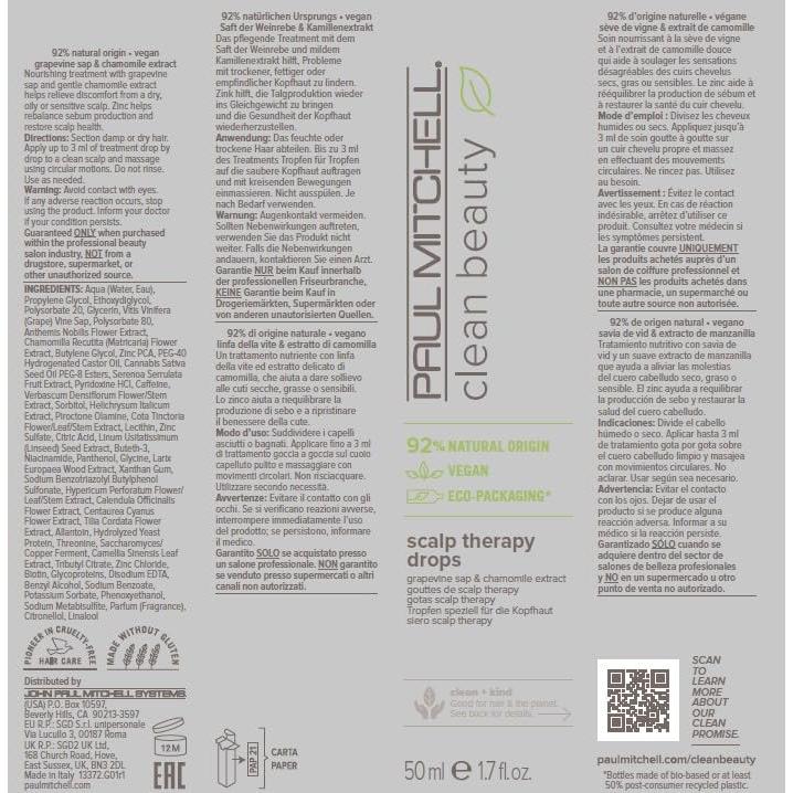 Suero Ultra Ligero Paul Mitchell Clean Beauty 50 ml - Cuero Cabelludo