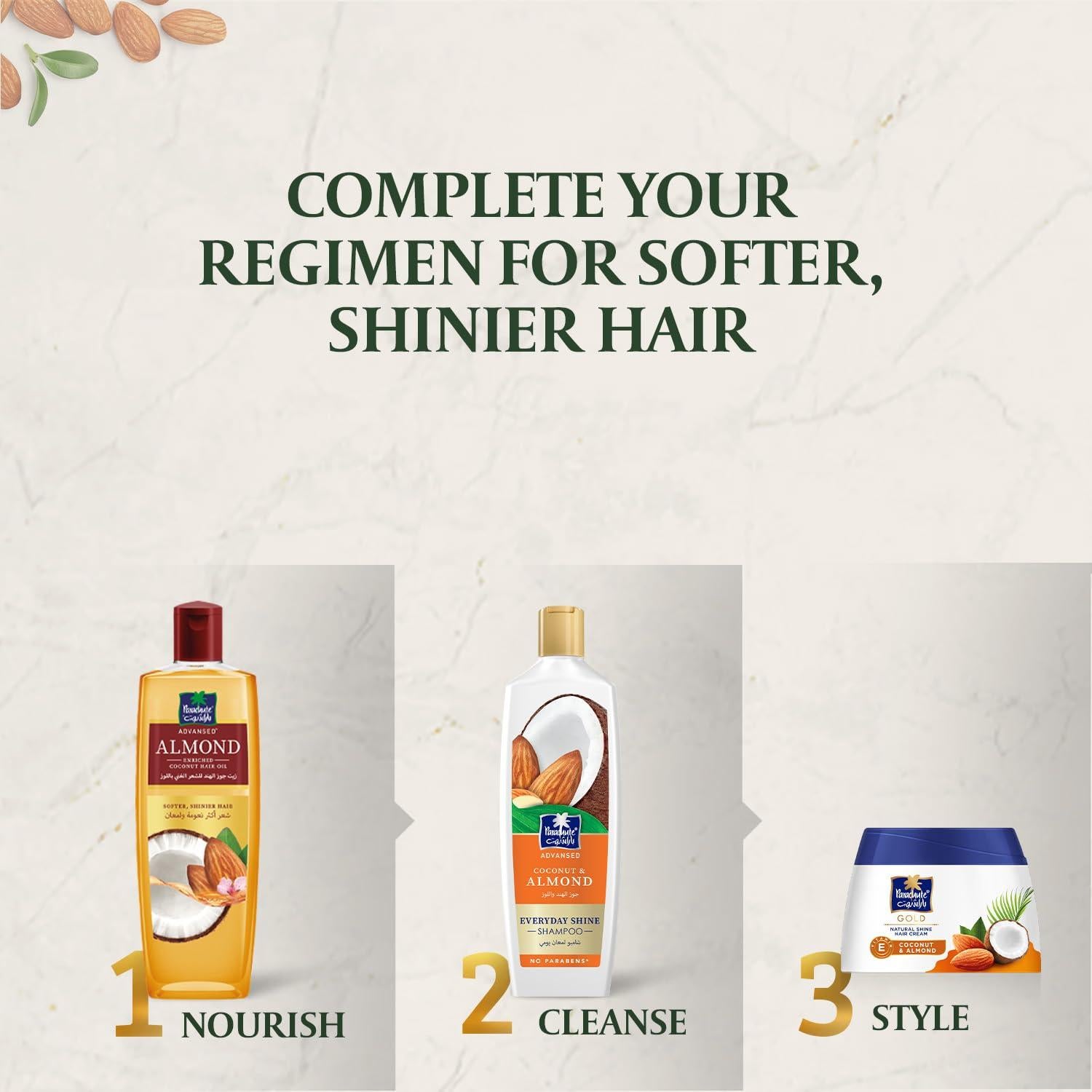 Aceite de Almendra y Coco Parachute 198.5 ml - Sin Parabenos