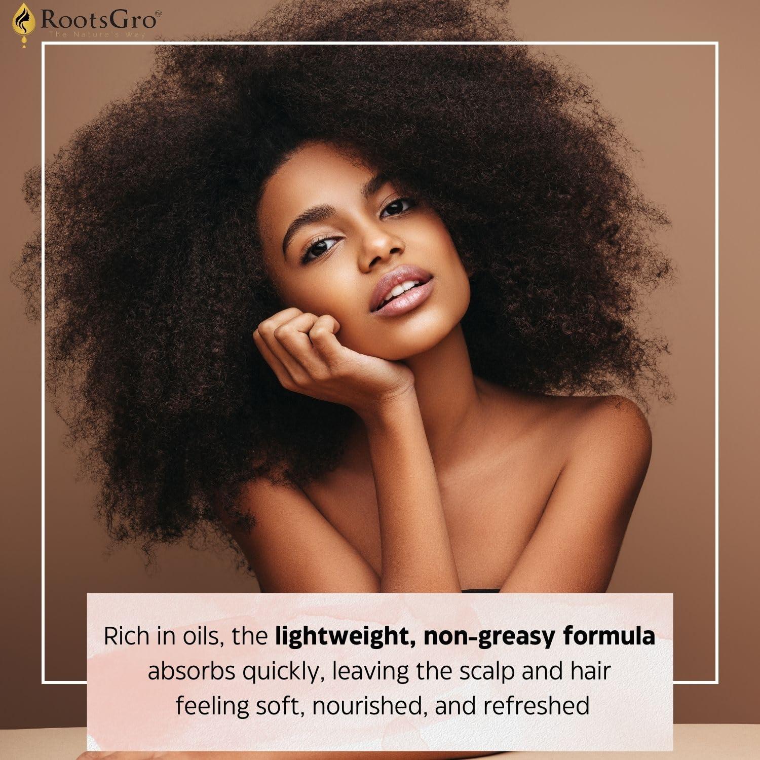 Aceite para el Cabello RootsGro 113g - Mezcla de 30 Aceites Esenciales