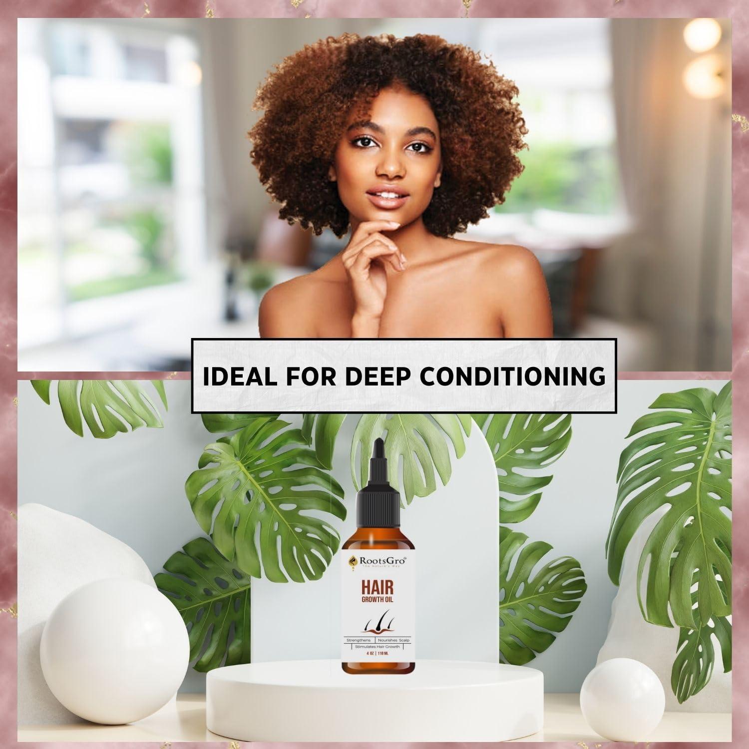 Aceite para el Cabello RootsGro 113g - Mezcla de 30 Aceites Esenciales