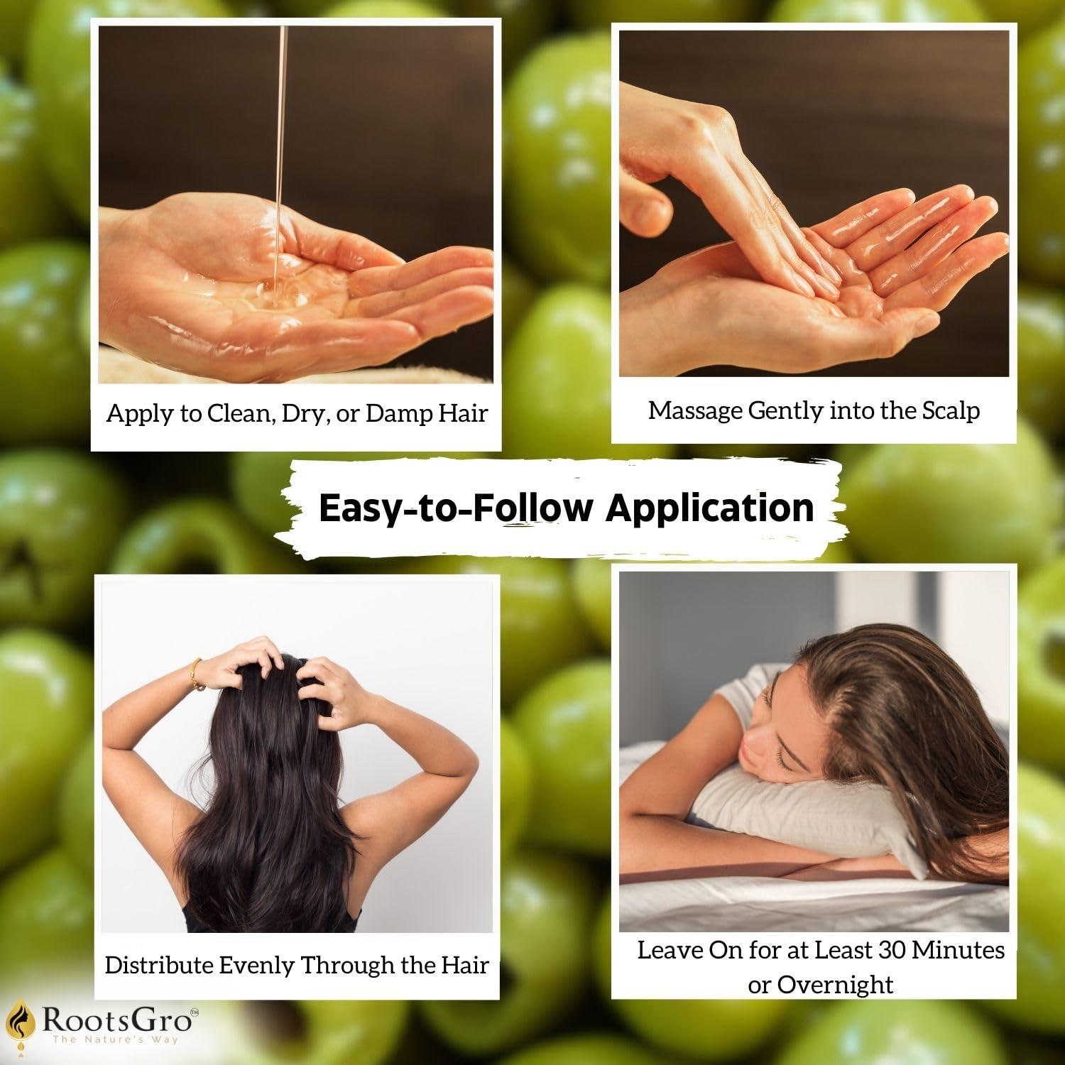 Aceite para el Cabello RootsGro 113g - Mezcla de 30 Aceites Esenciales