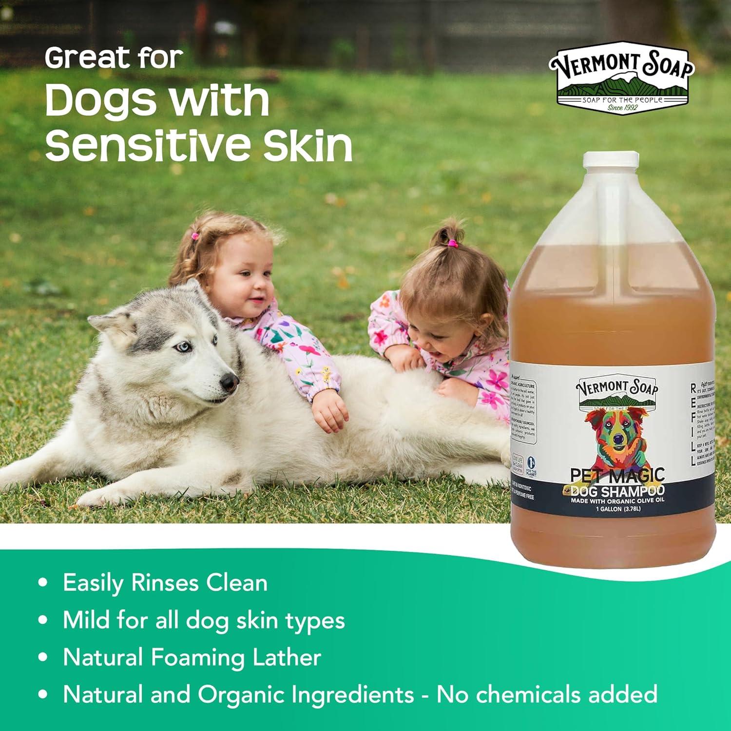 Champú Natural para Perros Vermont Soap 3.78L - Piel Sensible