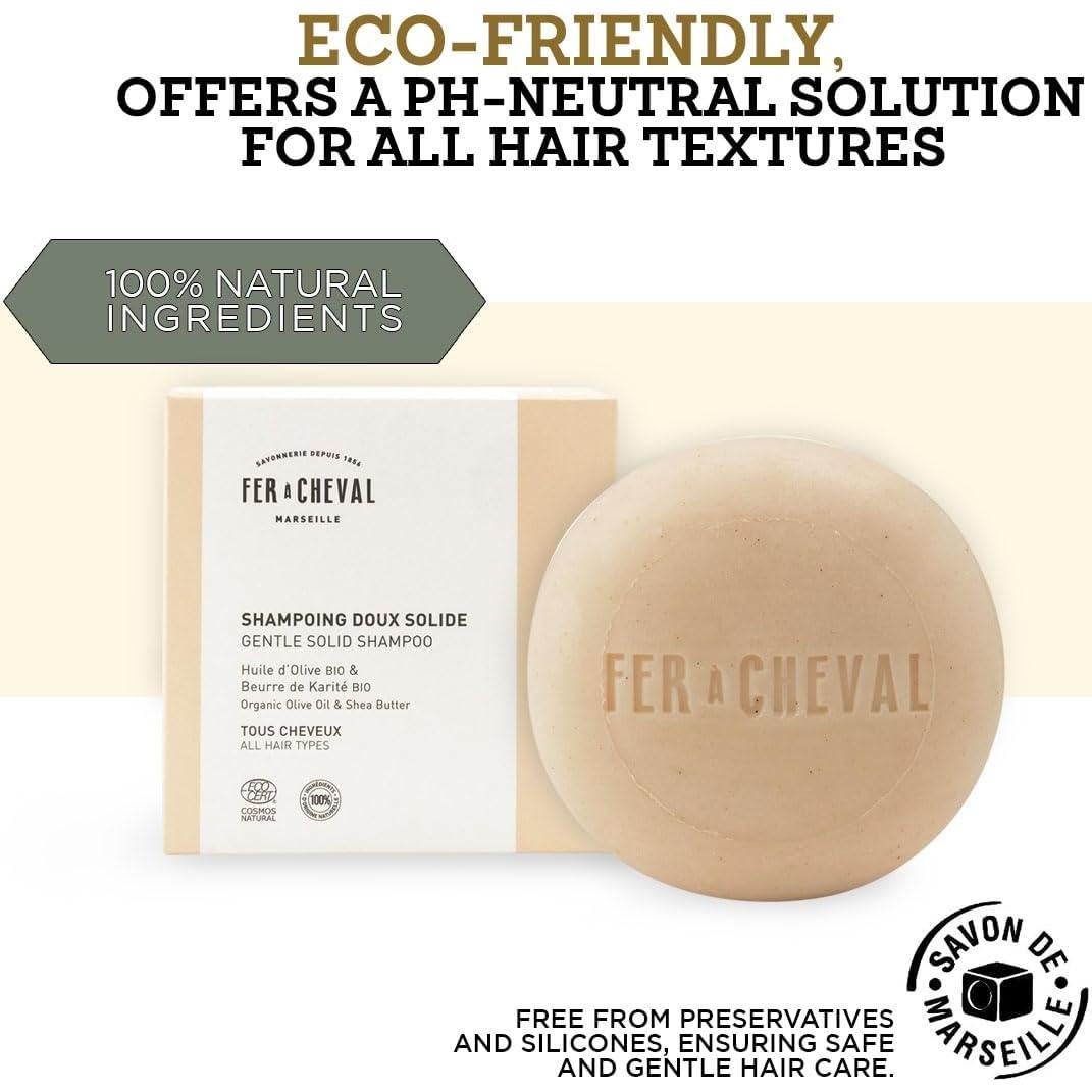 Juego de Champú Sólido y Gel de Ducha Fer à Cheval - Natural y Hipoalergénico