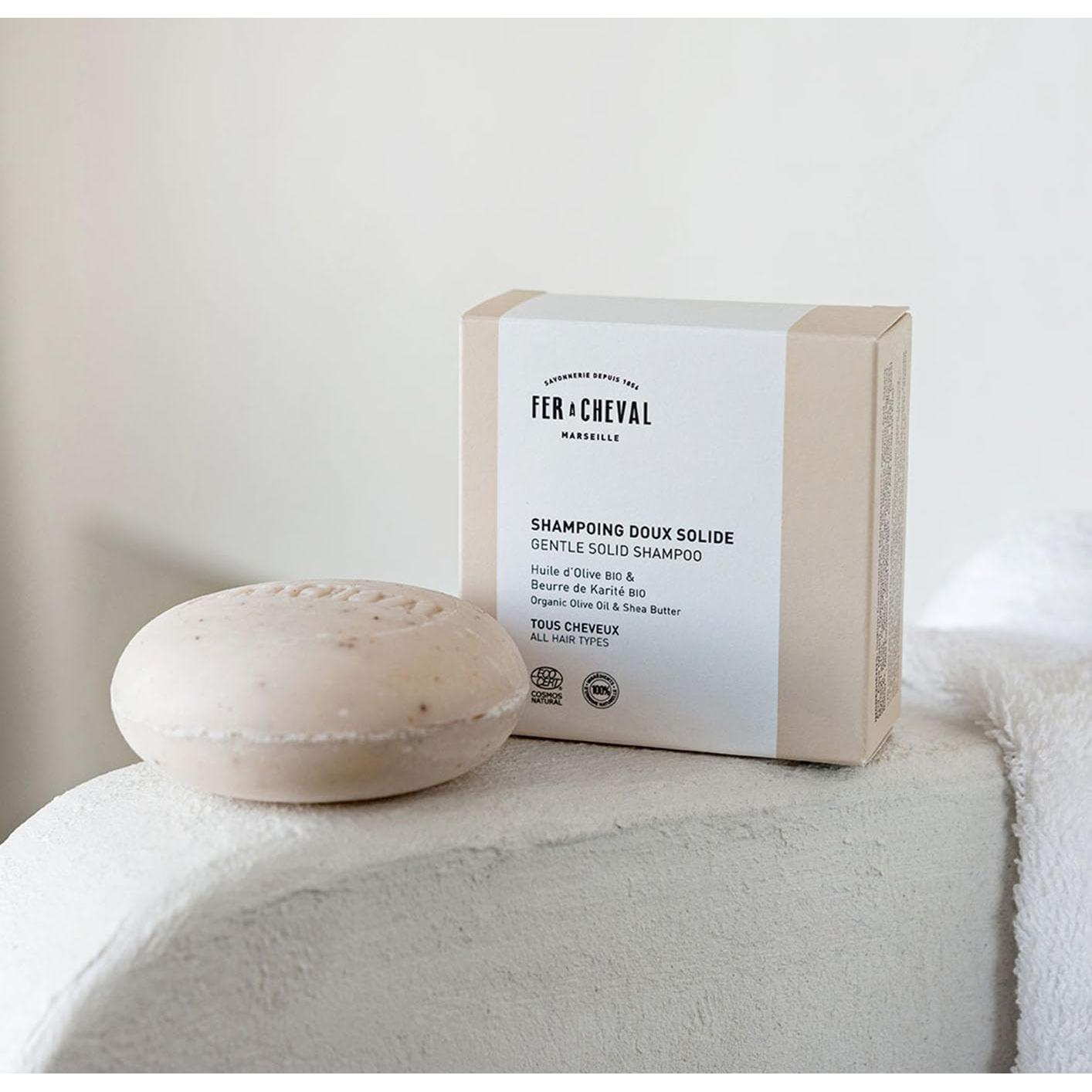 Juego de Champú Sólido y Gel de Ducha Fer à Cheval - Natural y Hipoalergénico
