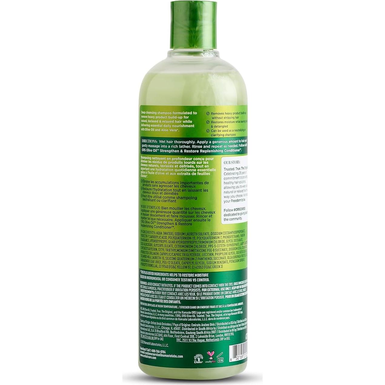 Champú Limpiador Profundo ORS Aceite de Oliva 355ml con Aloe Vera