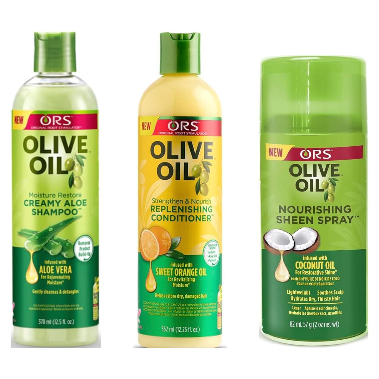 Crema de Champú Hidratante ORS Aloe Vera 400ml - Acondicionador y Spray Brillante