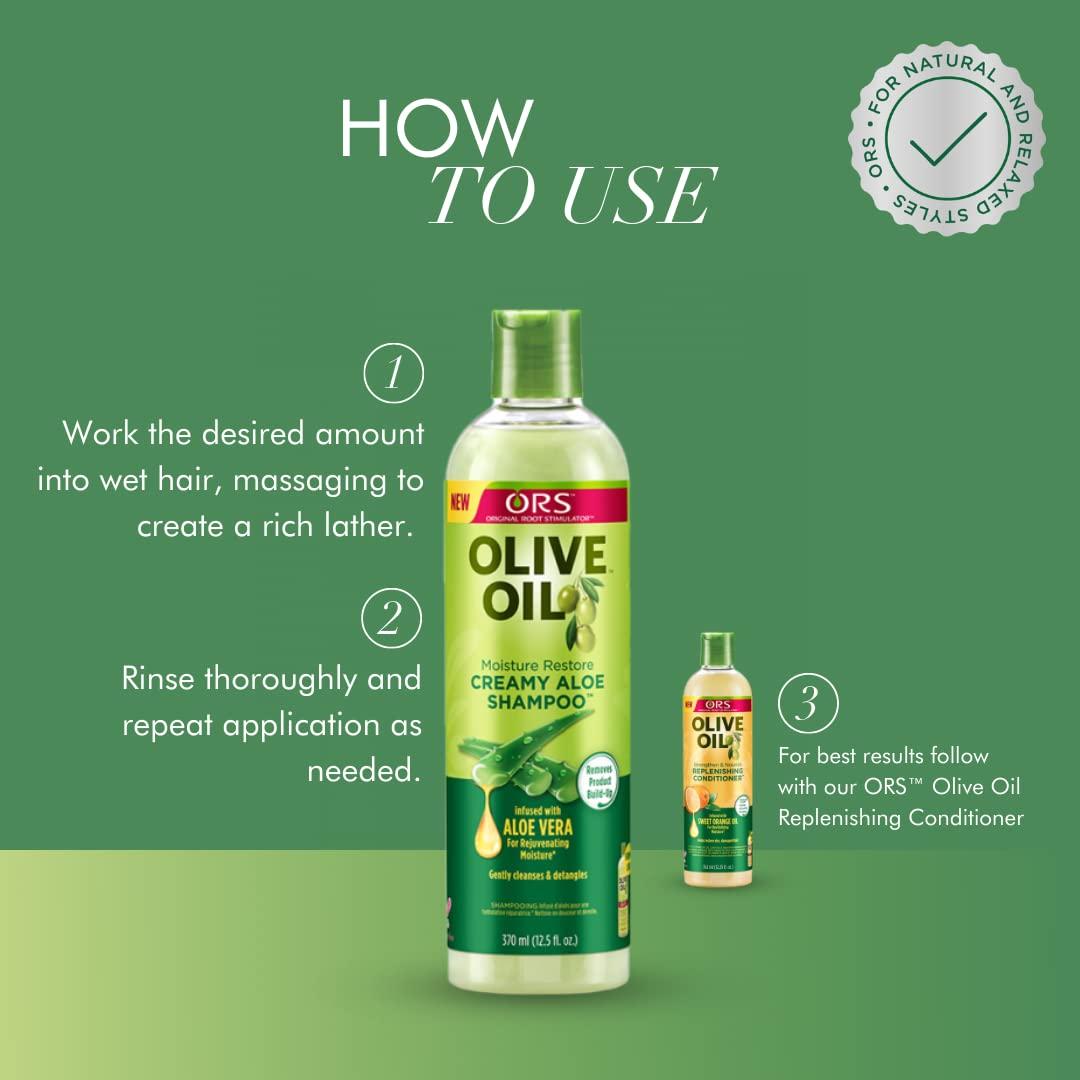 Crema de Champú Hidratante ORS Aloe Vera 400ml - Acondicionador y Spray Brillante