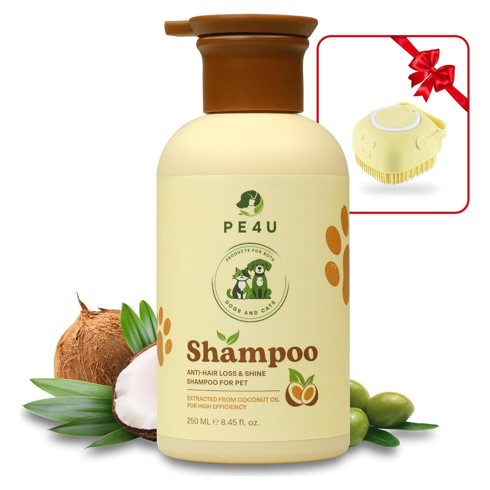 Champú Natural para Mascotas HGF - Aceite de Coco y Oliva