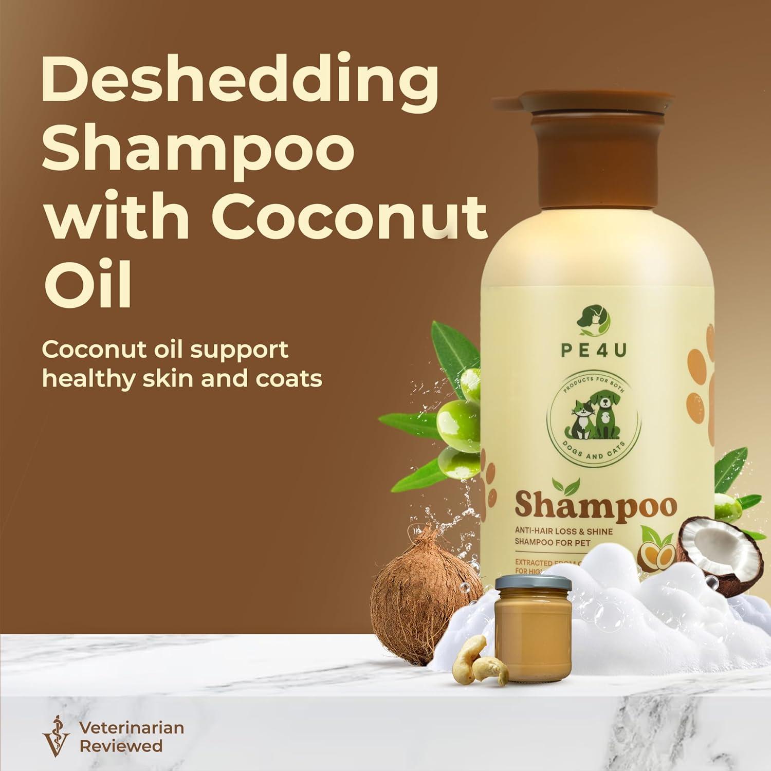 Champú Natural para Mascotas HGF - Aceite de Coco y Oliva