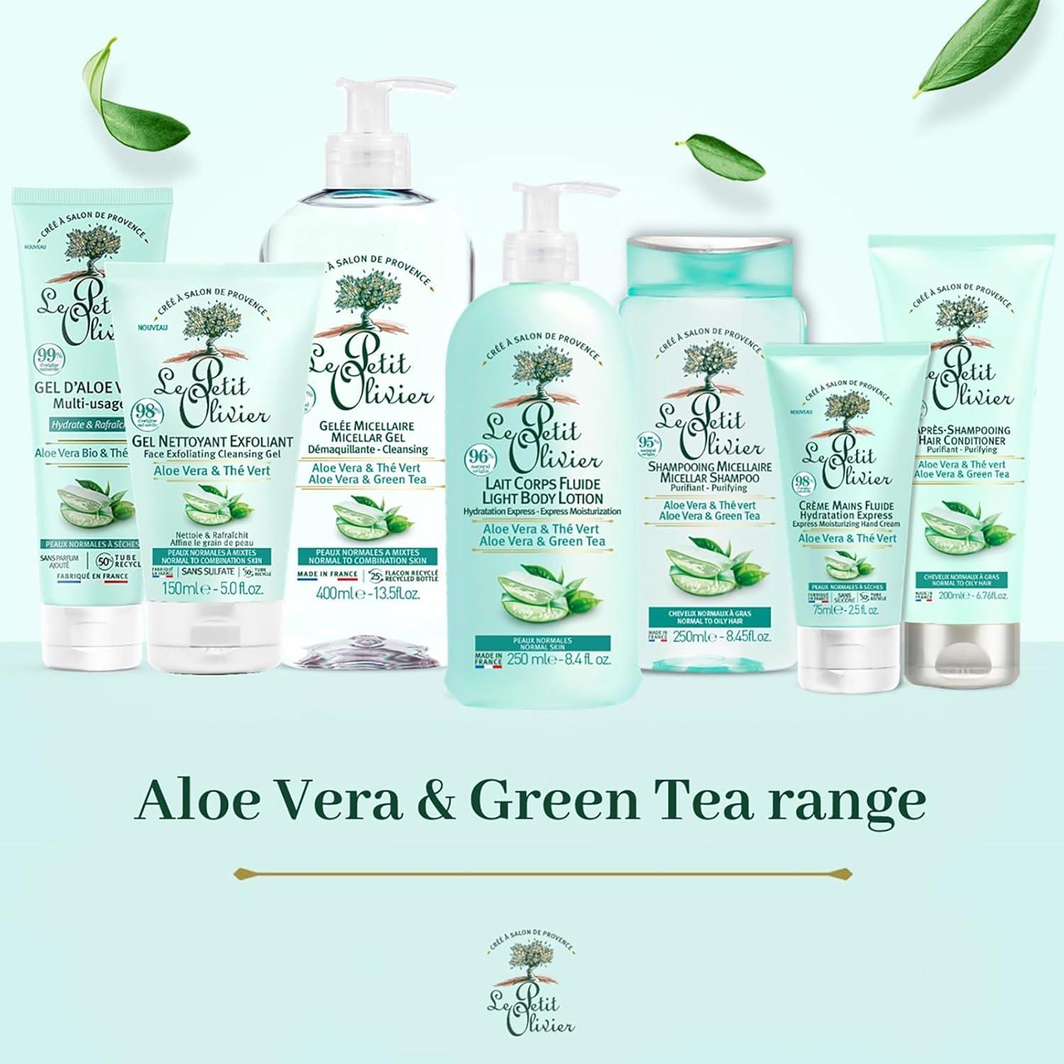 Champú Micelar Purificante Le Petit Olivier 240 ml - Aloe Vera y Té Verde