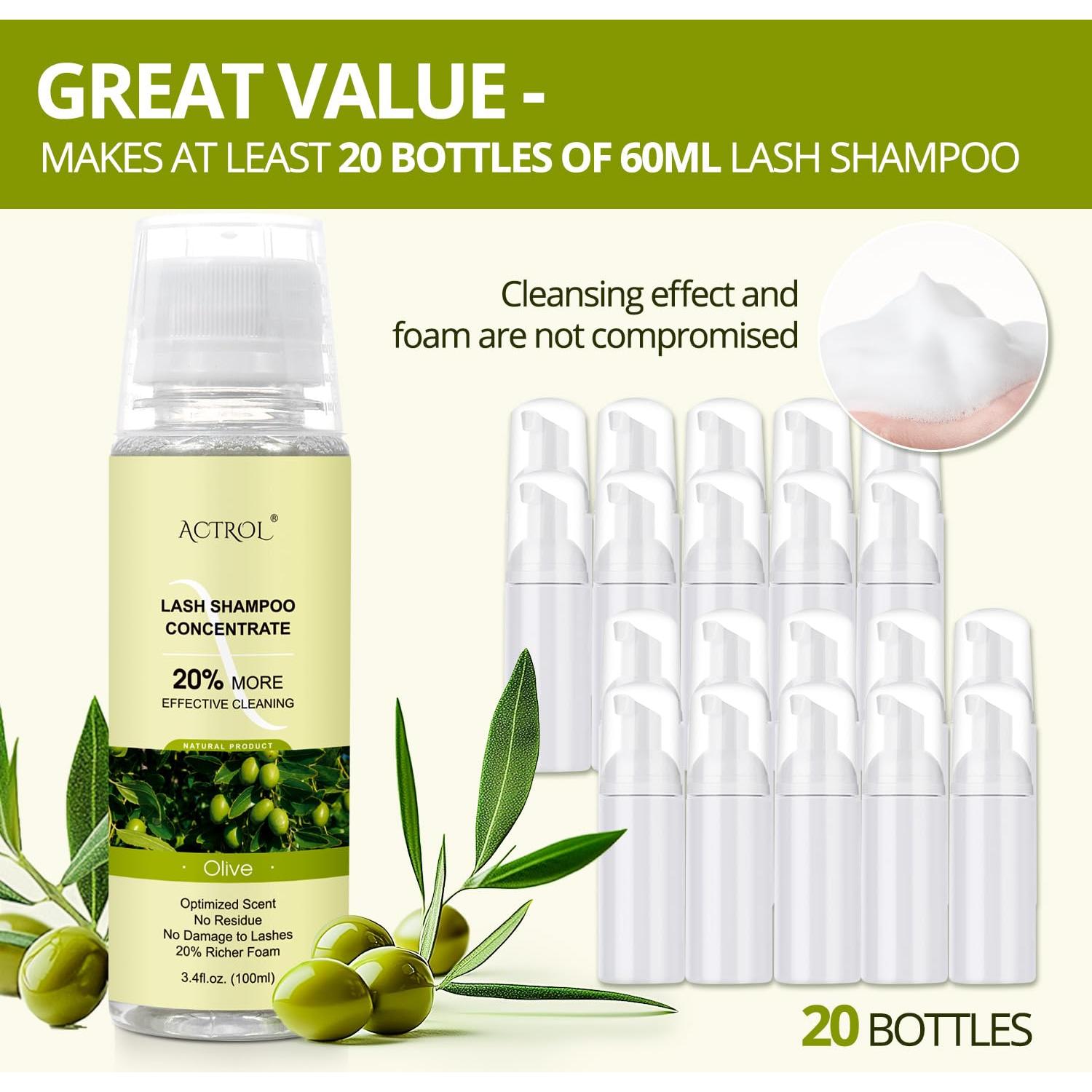 Concentrado de Champú para Pestañas ACTROL 100ml Aceituna