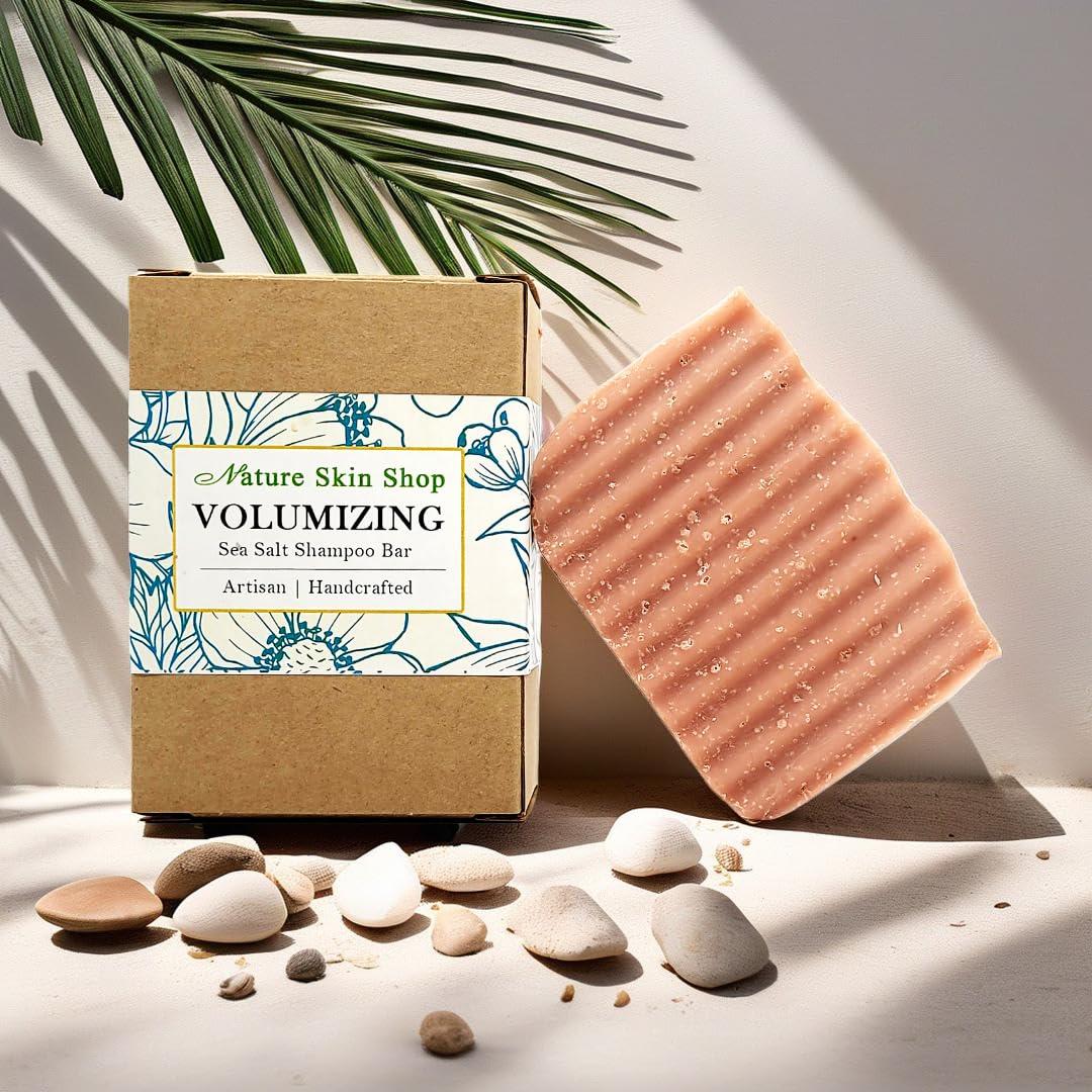 Barra de Champú Voluminizadora Natural con Sal Marina 155g