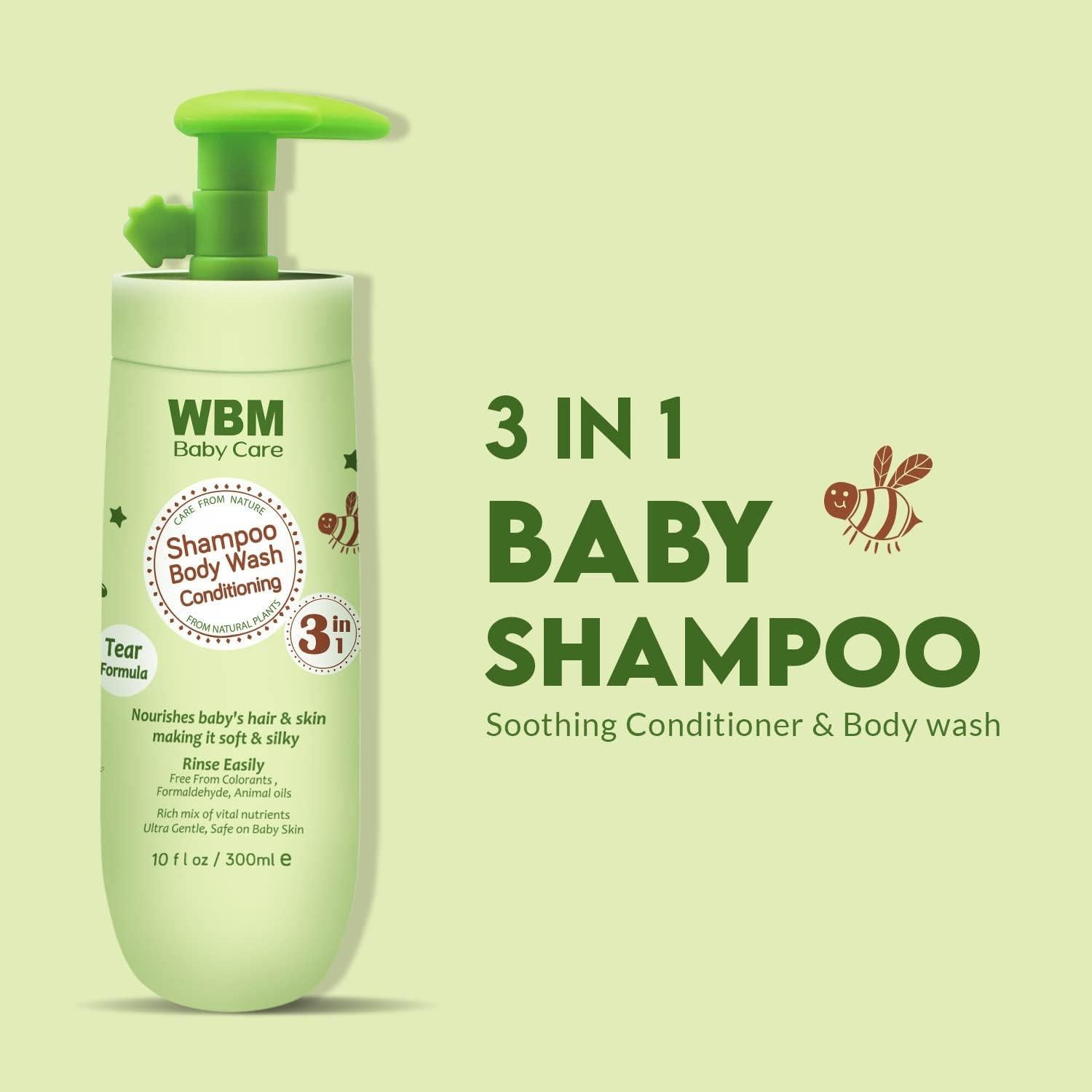 Champú 3 en 1 WBM Baby Care - Suave y Orgánico 283.5g