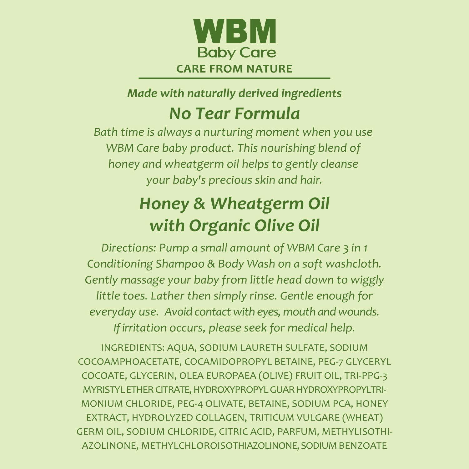 Champú 3 en 1 WBM Baby Care - Suave y Orgánico 283.5g