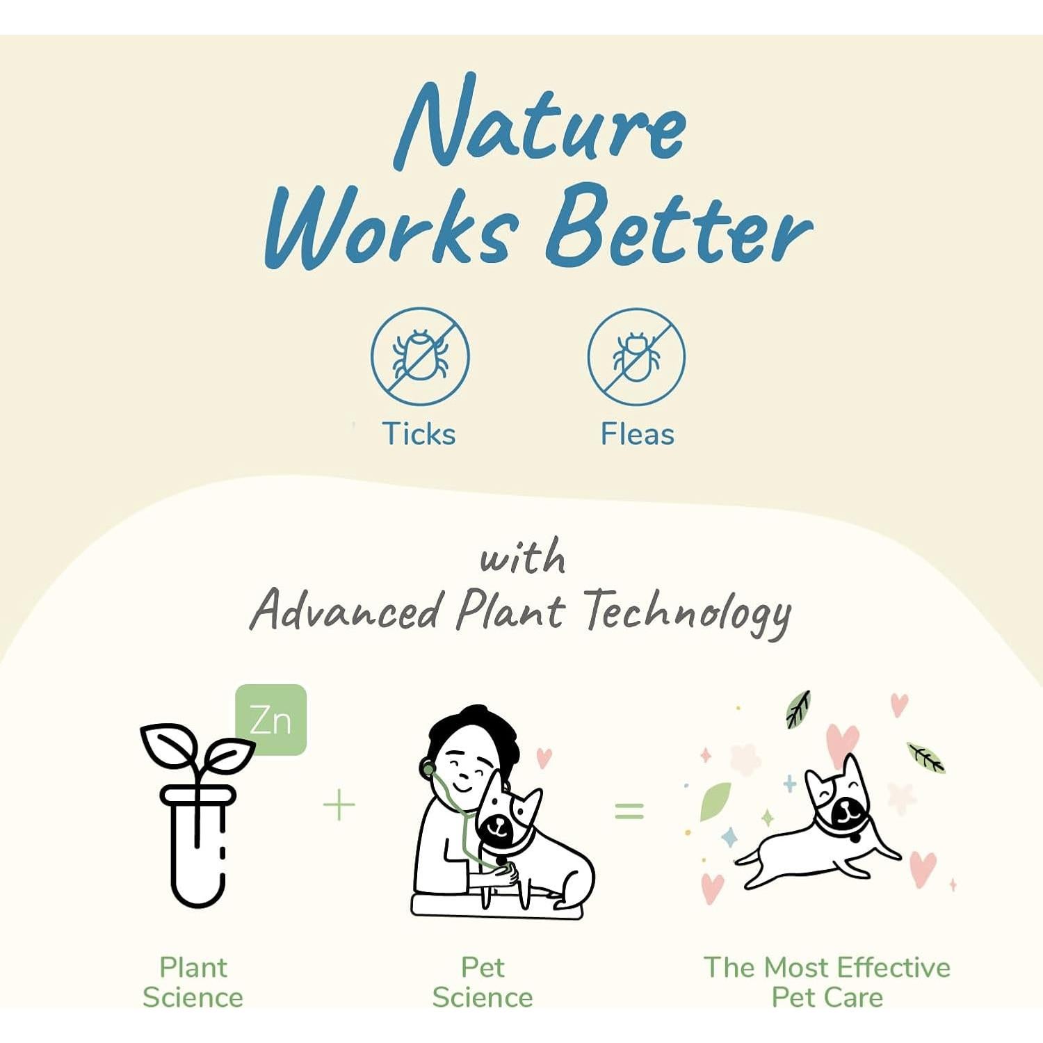 Champú para Perros kin+kind 354.88 ml - Previene Pulgas y Garrapatas