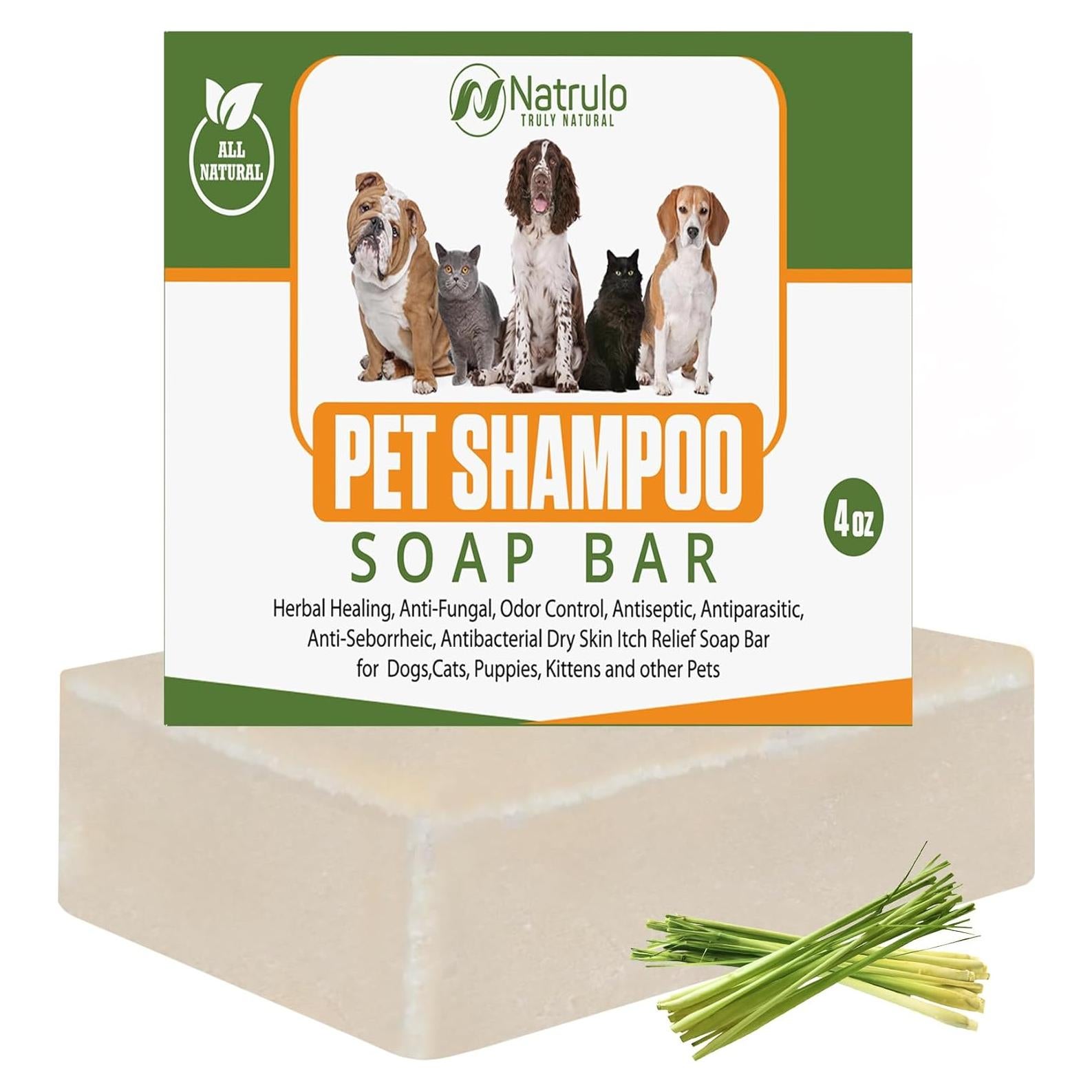 Jabón Natural en Barra Natrulo para Mascotas 113g - Alivio Picazón