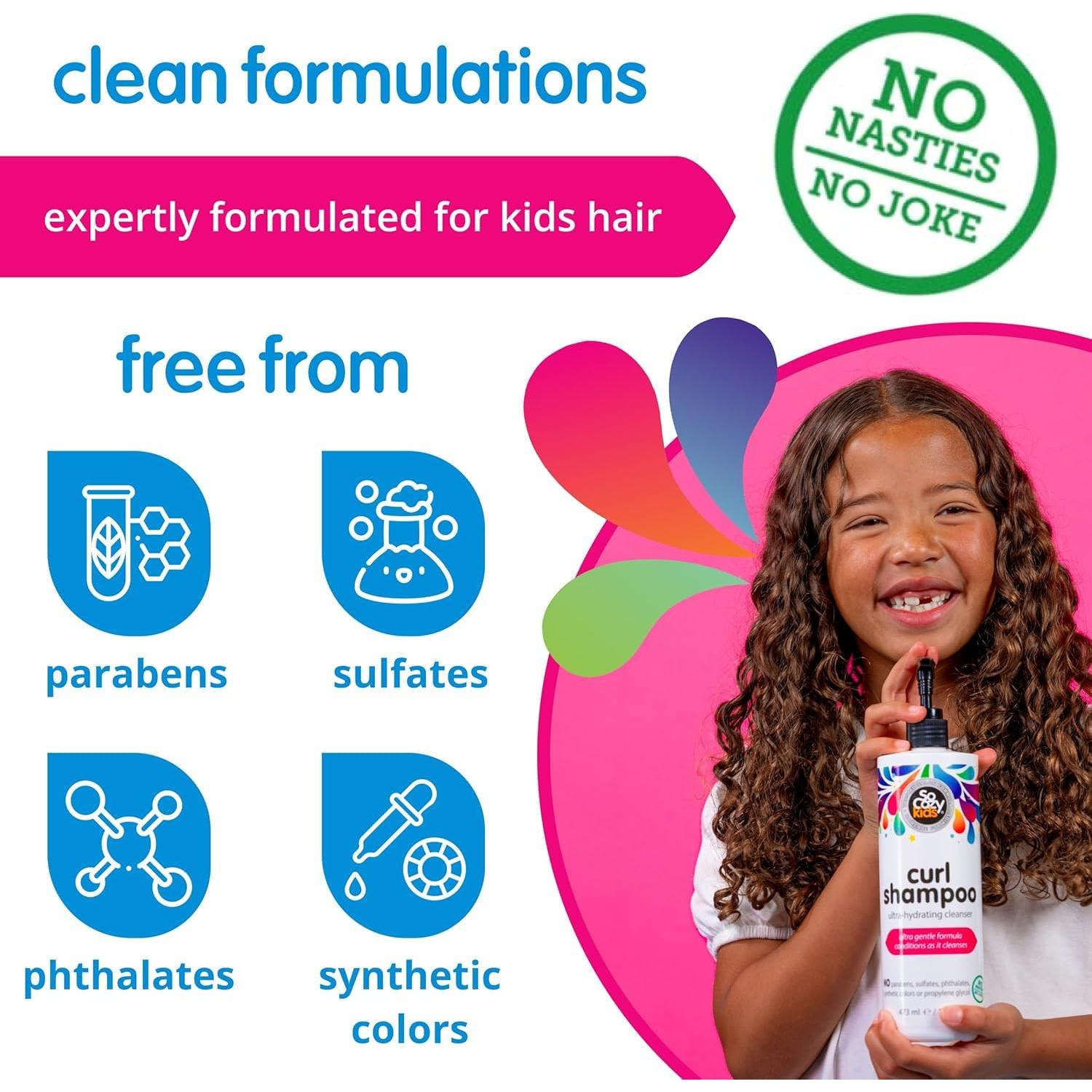 Champú SoCozy Curl para Niños 473ml Hidratante Rizado