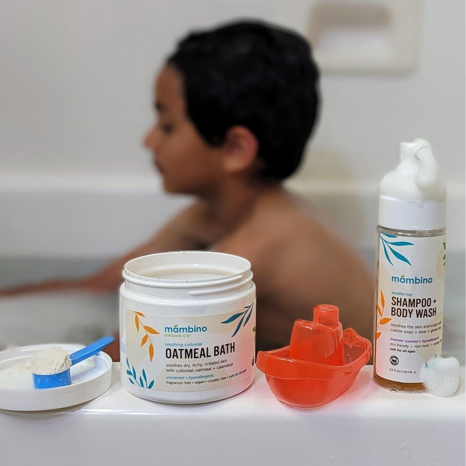 Champú y Gel de Baño Mambino Organics 162ml - Hipoalergénico Naranja