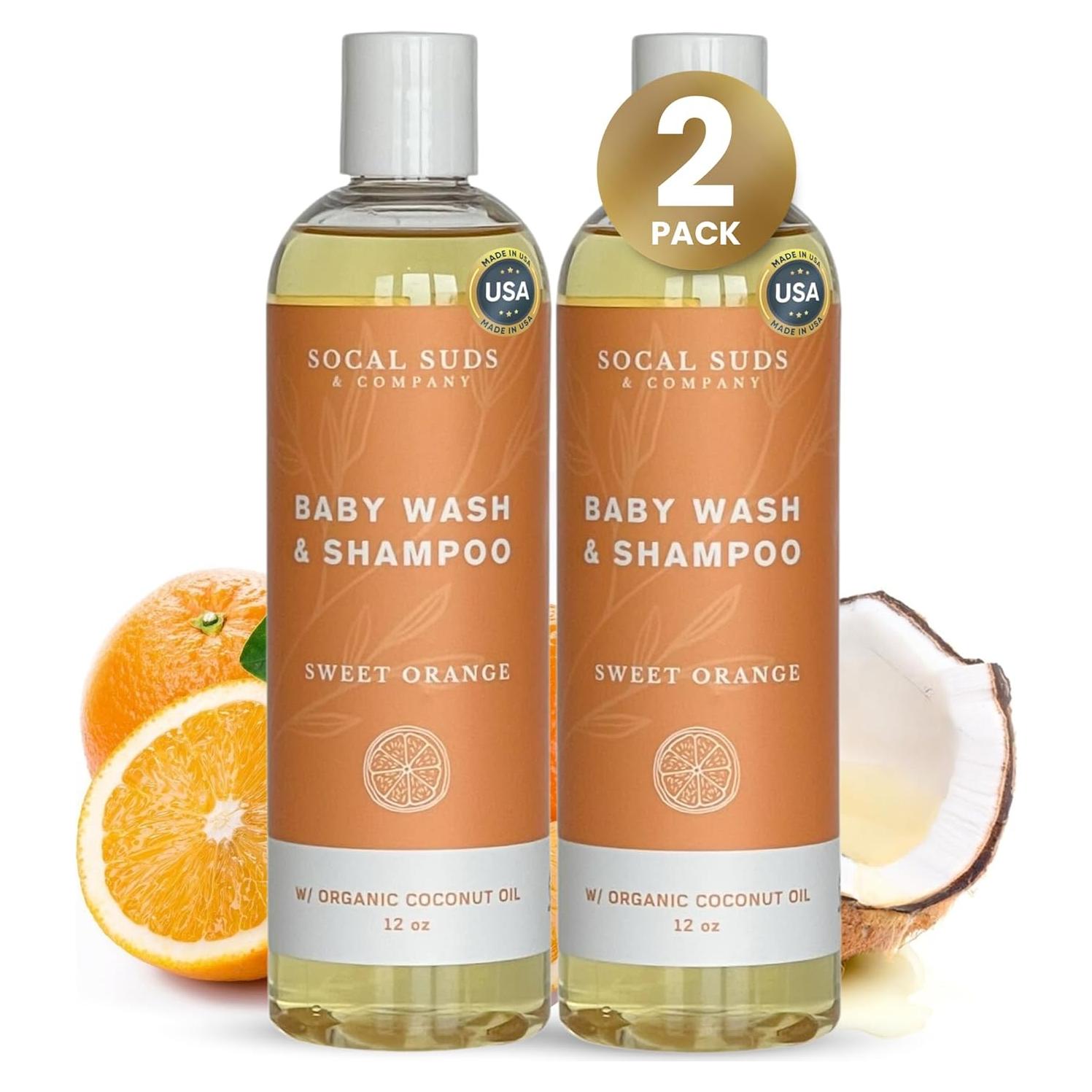 Champú y Gel de Baño para Bebés SoCal Suds 2-en-1 Naranja Dulce 354ml