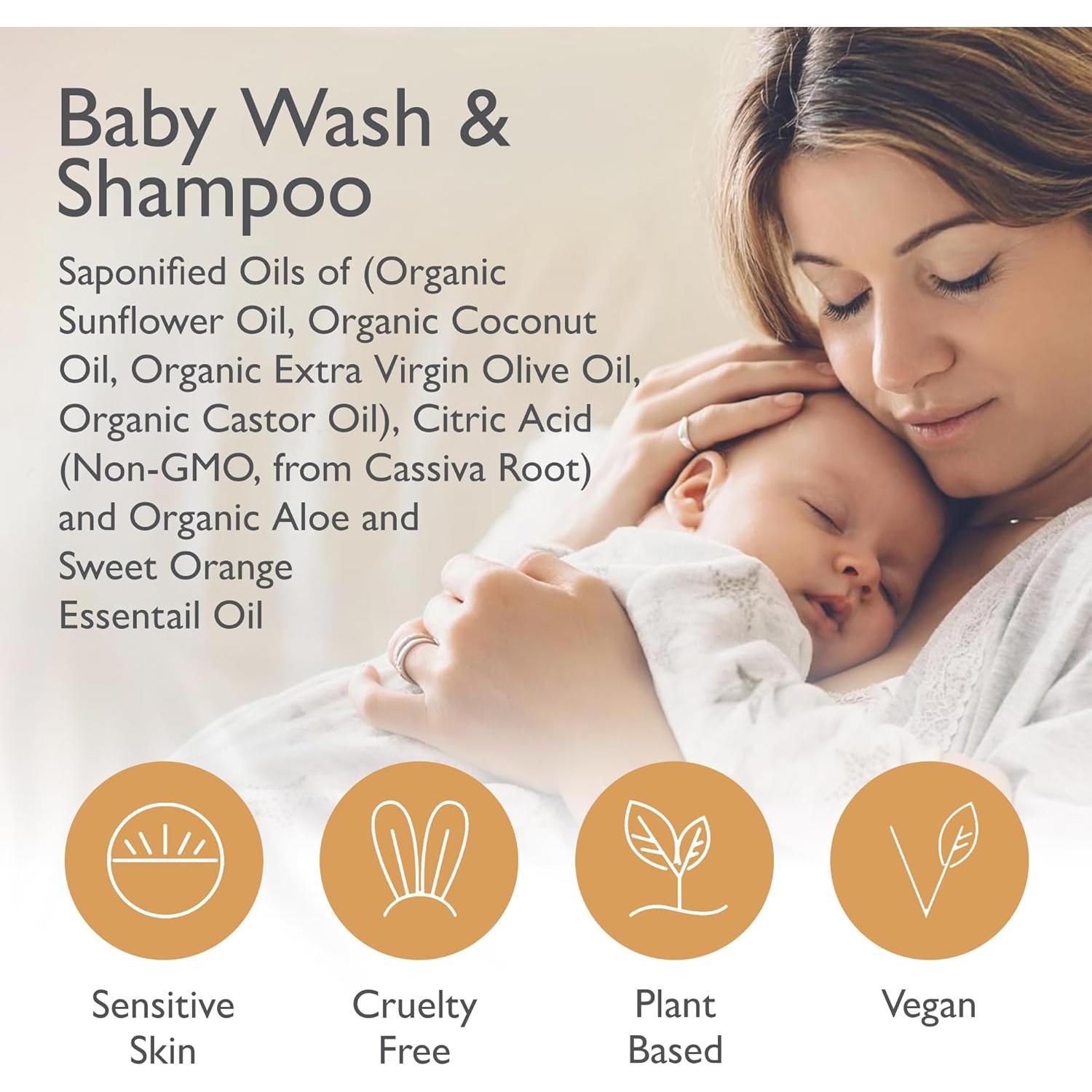 Champú y Gel de Baño para Bebés SoCal Suds 2-en-1 Naranja Dulce 354ml