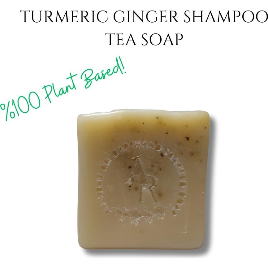 Barra de Champú Vegana Ancient Releaf Cúrcuma y Jengibre 142g