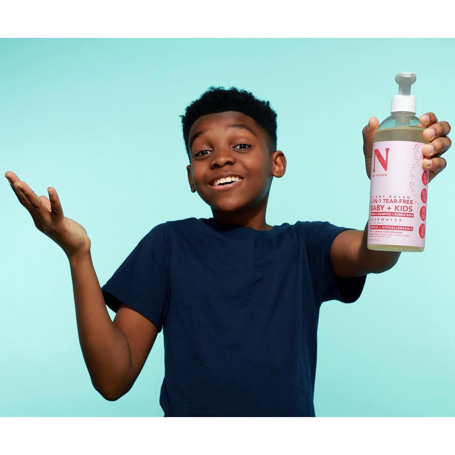 Jabón 3-en-1 Sin Lagrimas Dr. Natural 473ml para Bebés