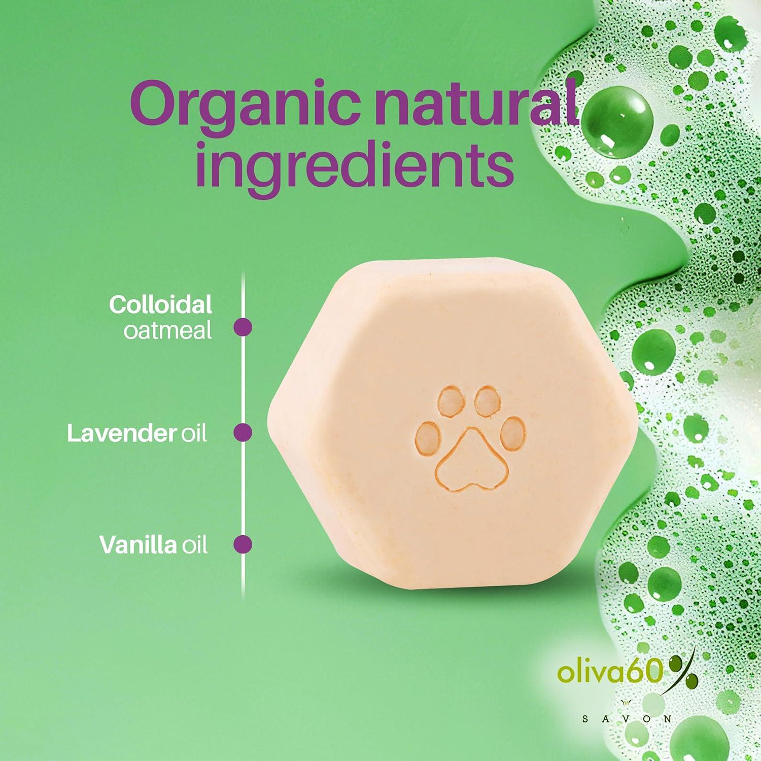 Champú Natural para Perros Oliva60 - Avena, Lavanda y Vainilla